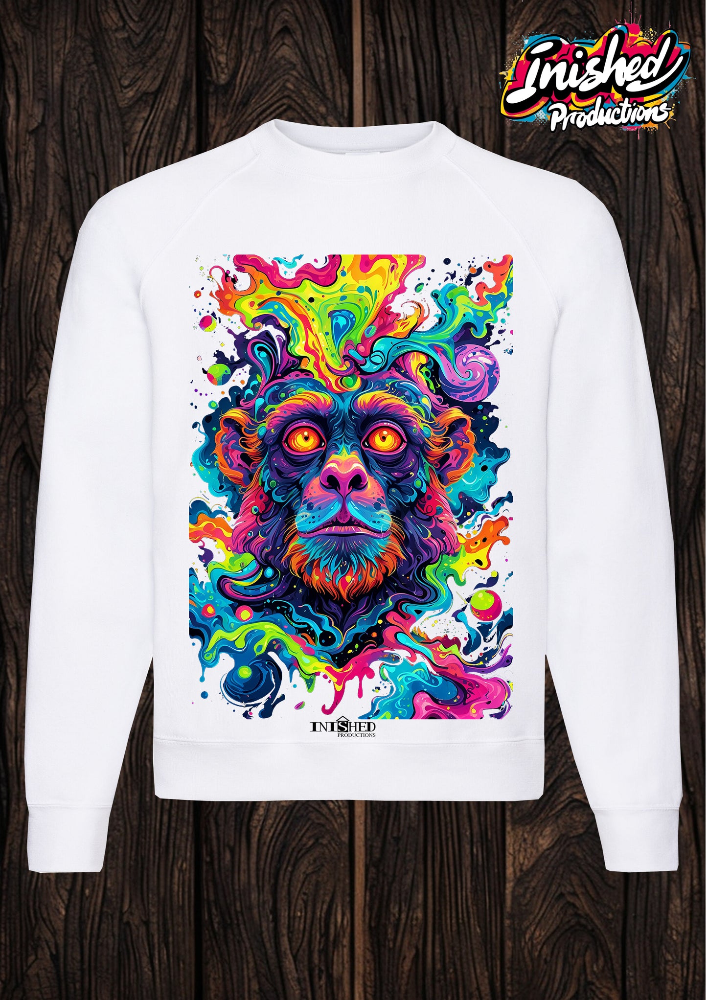 Baboon trip white unisex Classic Sweatshirt 132
