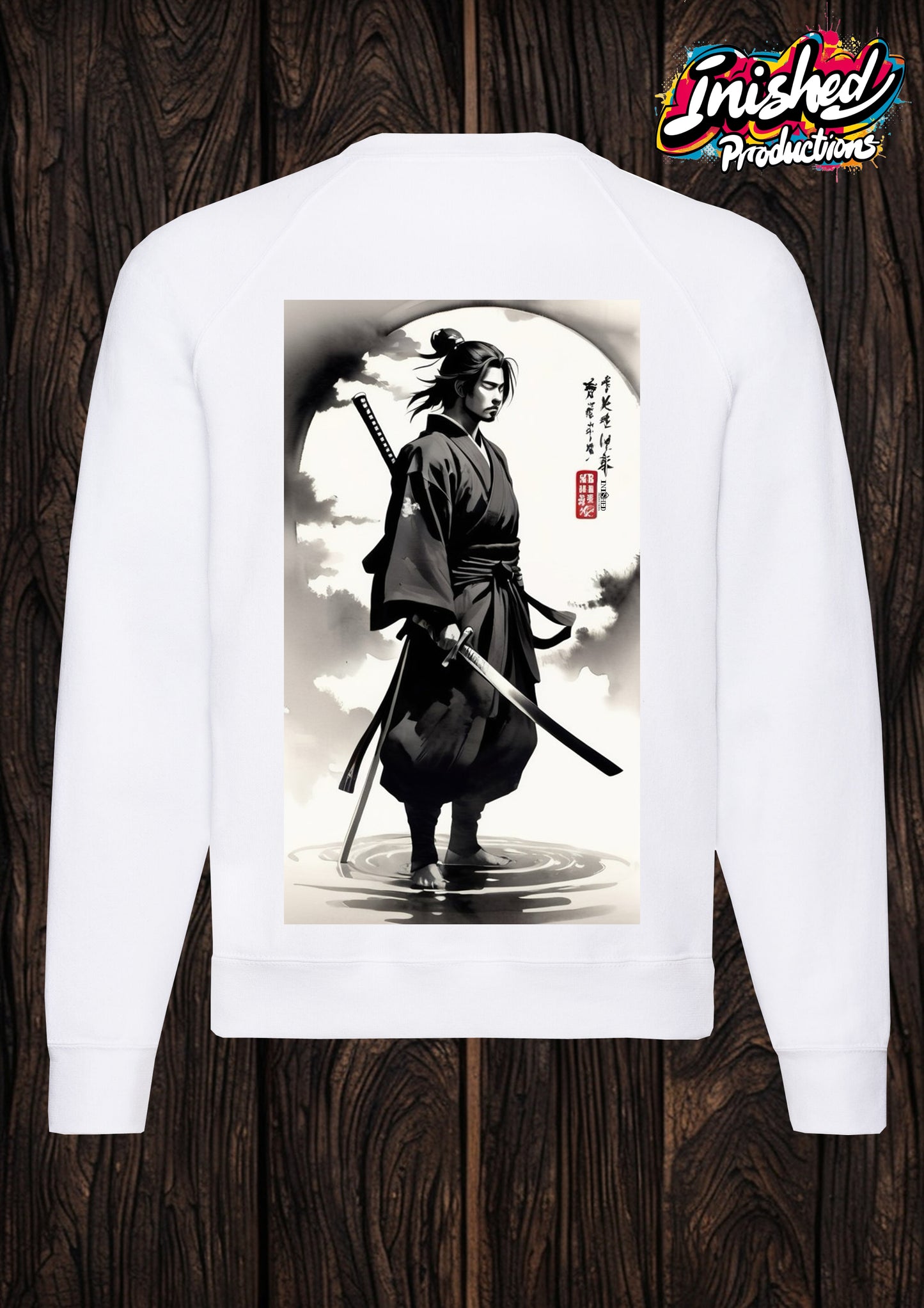 Samurai white unisex Classic Sweatshirt 106