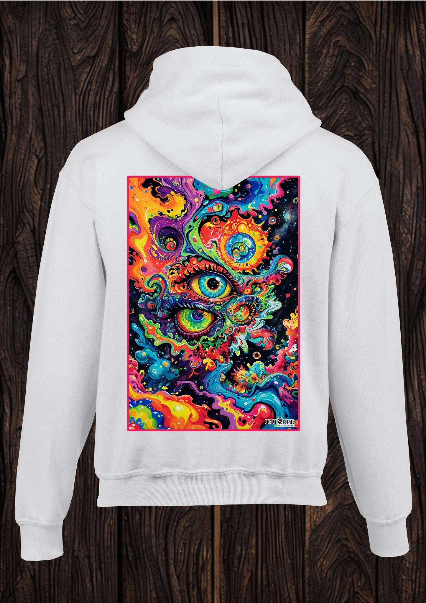 Eye trip unisex white hooded top 141
