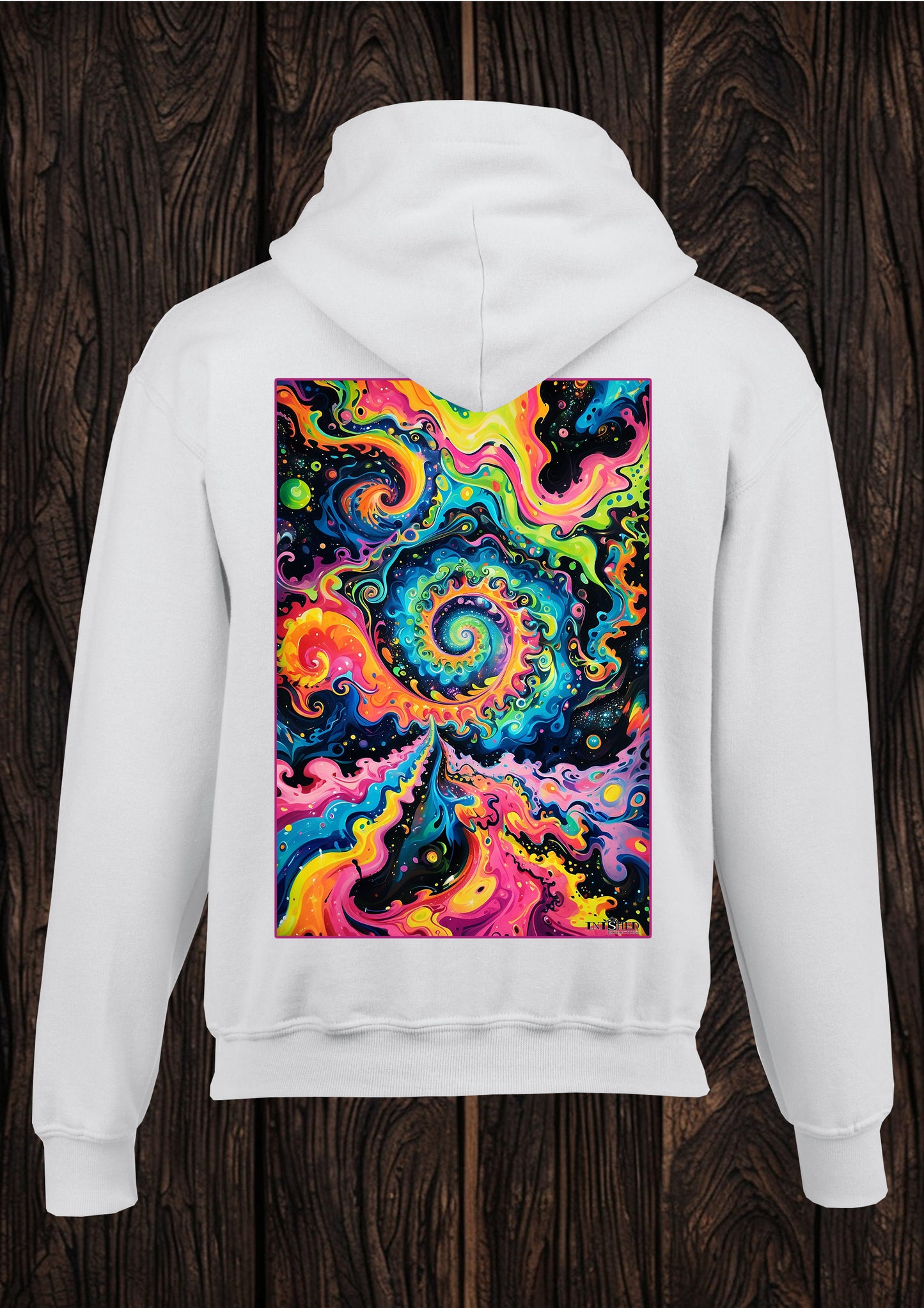 Pattern trip unisex white hooded top 143