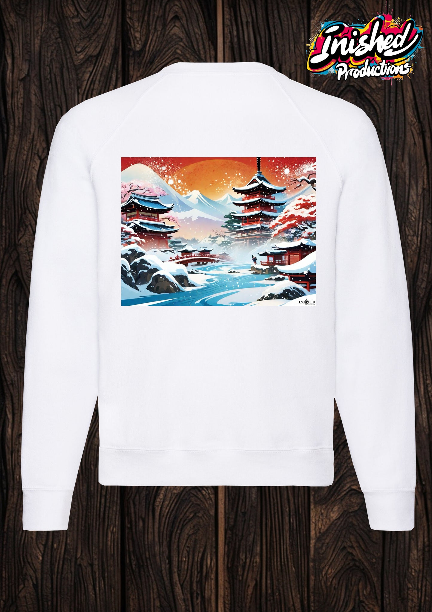 Japan snow scene white unisex Classic Sweatshirt 97