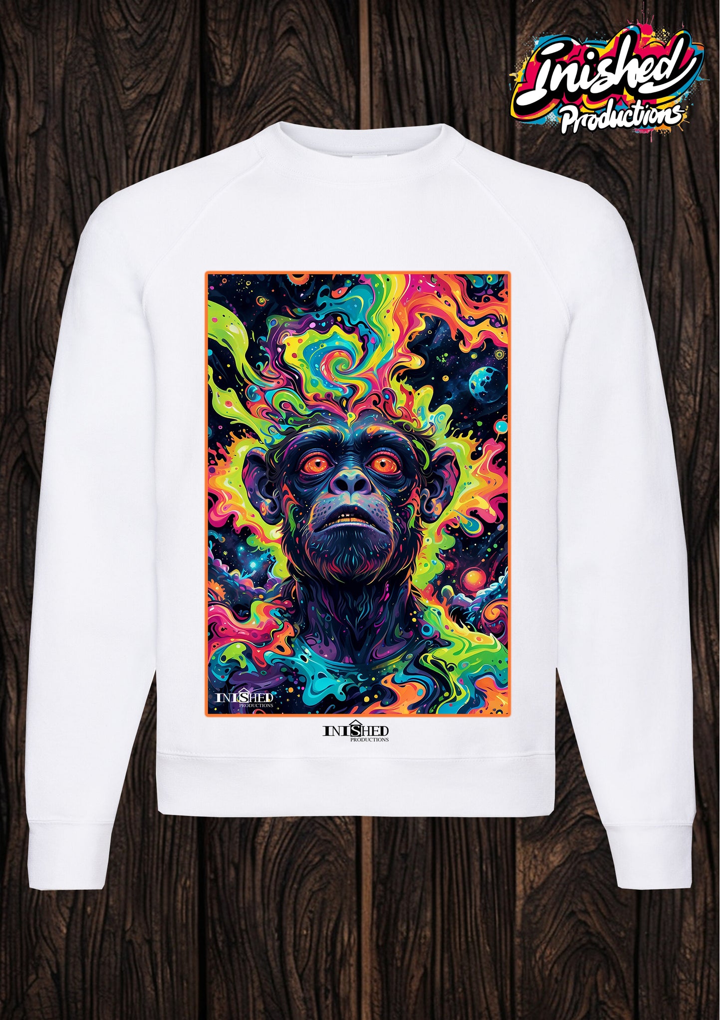 Chimp trip Trainer white unisex Classic Sweatshirt 133