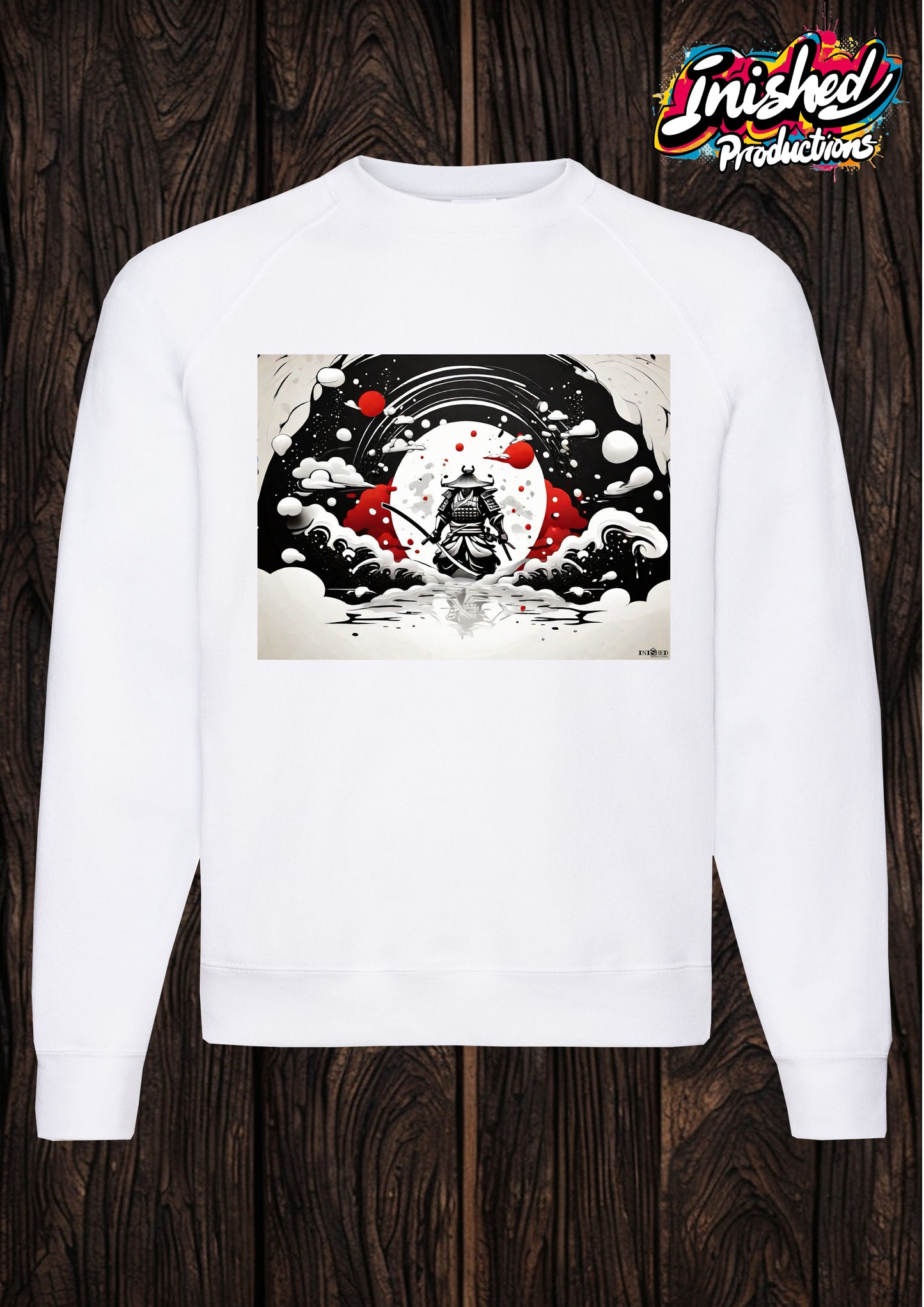 Samurai white unisex Classic Sweatshirt 107