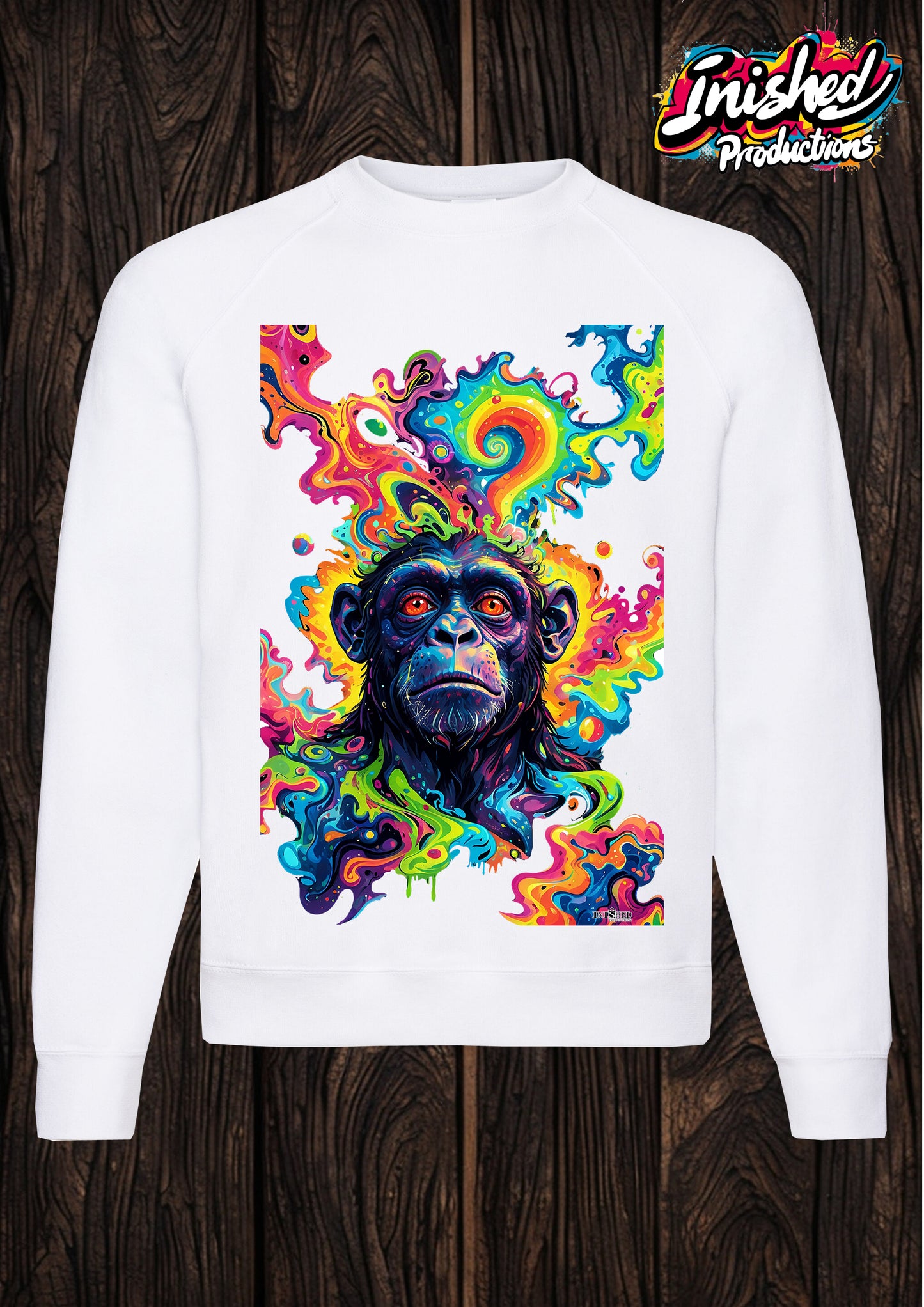 Chimp trip Trainer white unisex Classic Sweatshirt 134