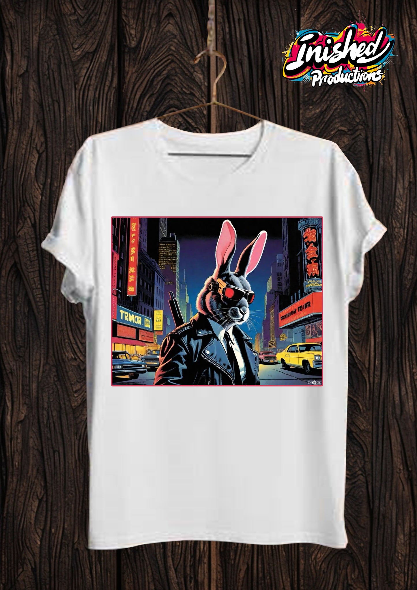 MDG Rabbit terminator white Unisex short sleeve t-shirt 103