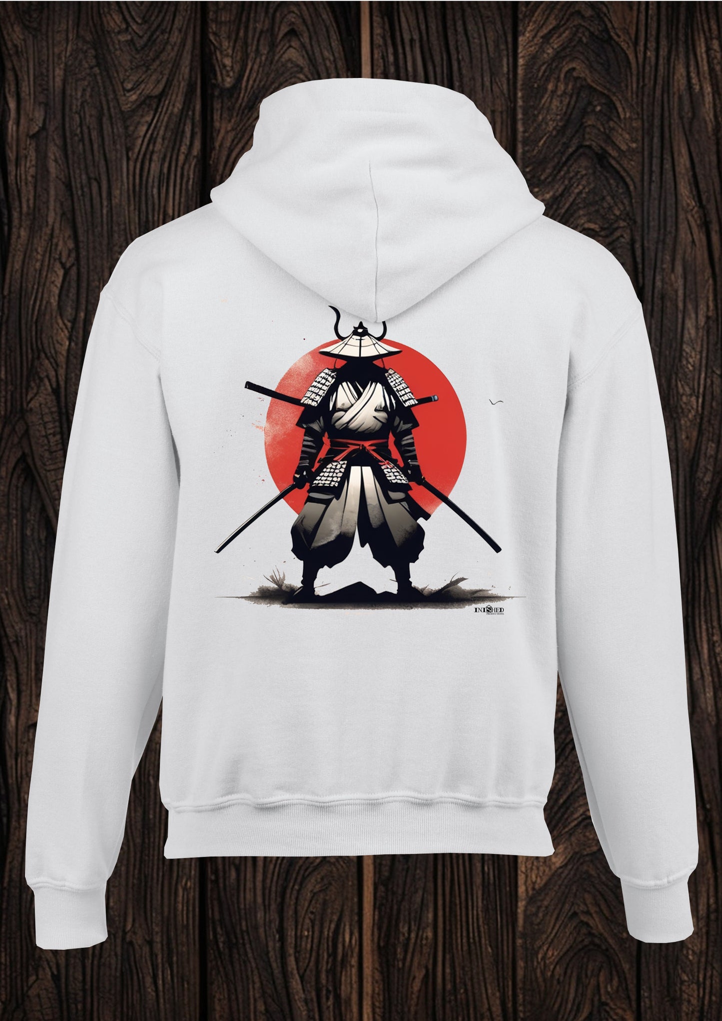 Samurai warrior unisex white hooded top 108
