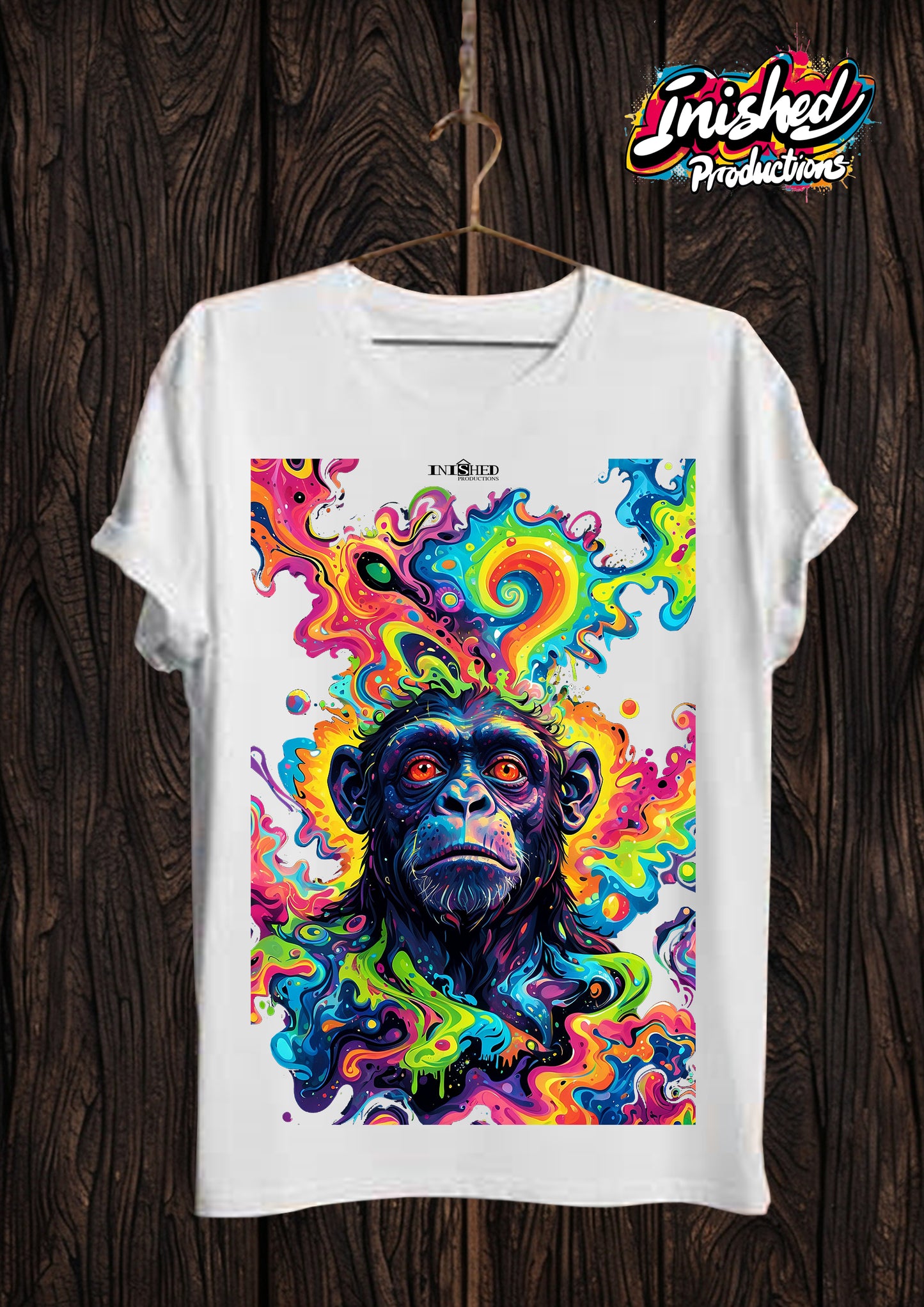 Chimp trip Unisex white short sleeve t-shirt 135