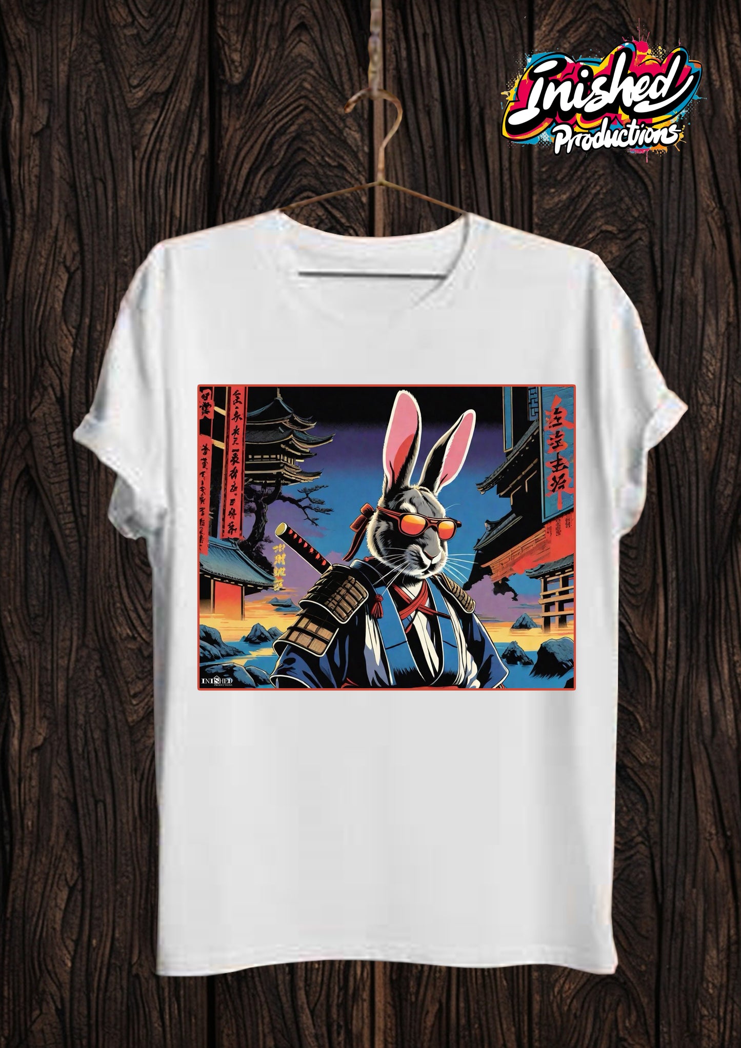 MDG Rabbit ninja white Unisex short sleeve t-shirt 104
