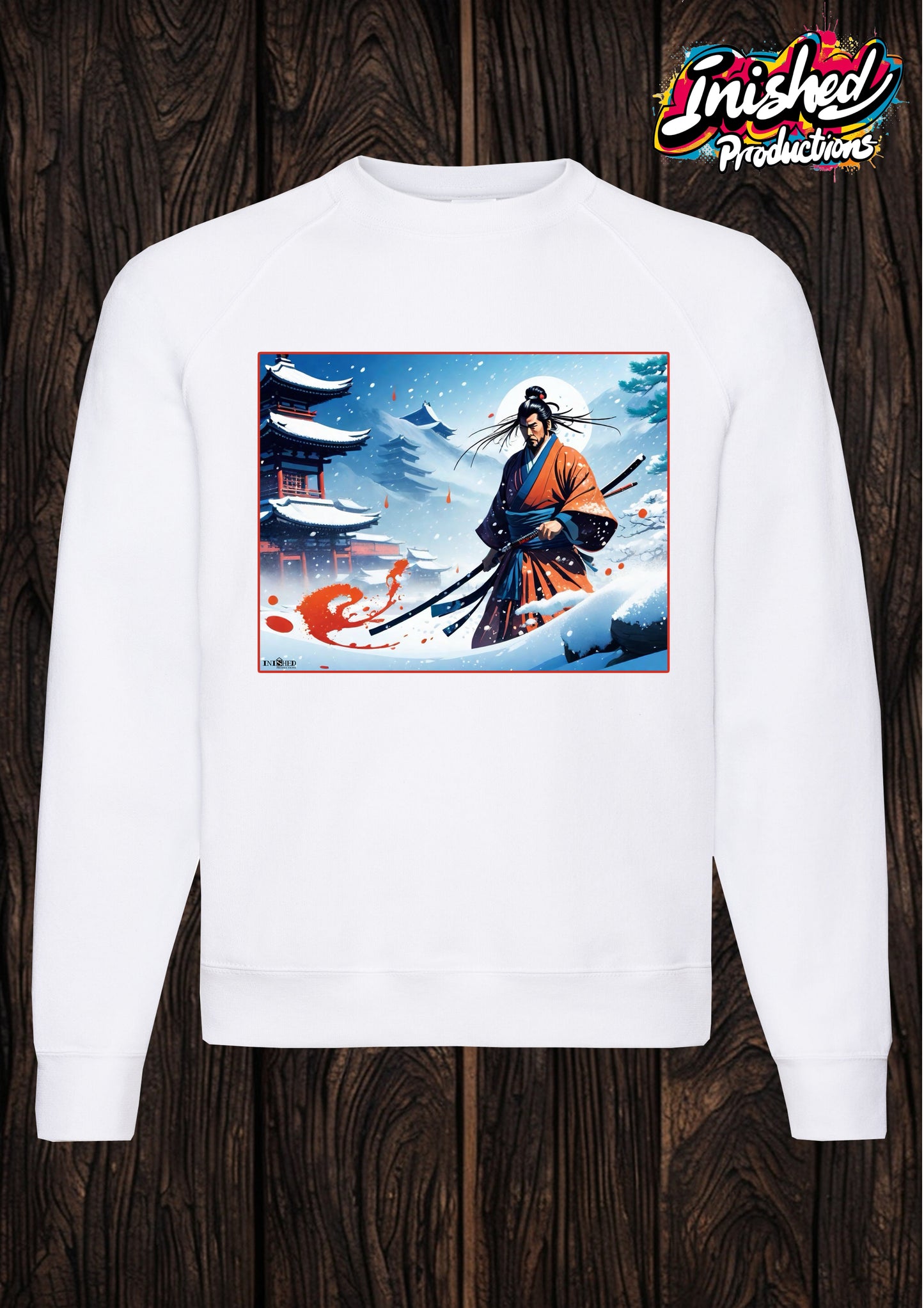 Samurai white unisex Classic Sweatshirt 109