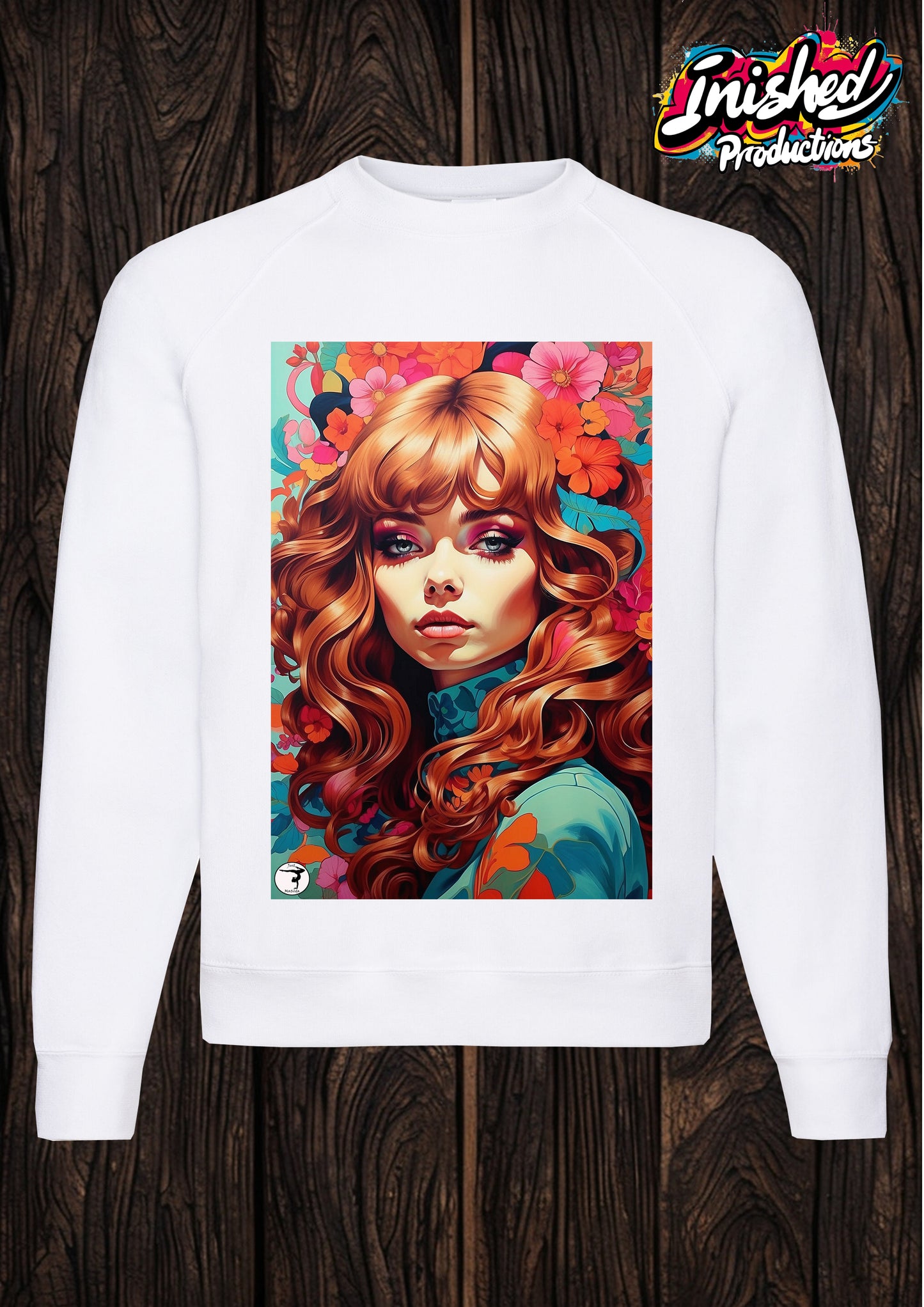 Just Matilda 60s flower girl white unisex Classic Sweatshirt 65