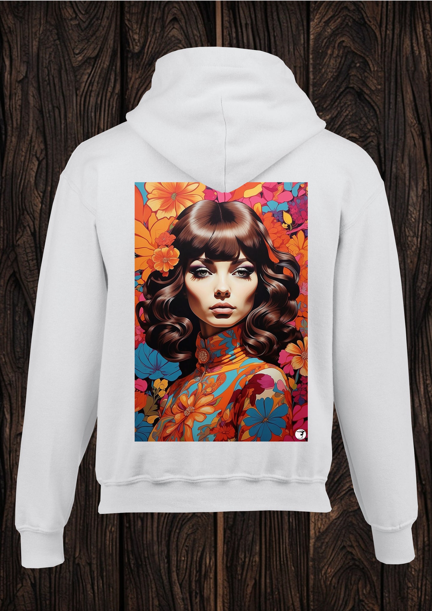 Just Matilda 60s flower girl unisex white kids Hooded top 66