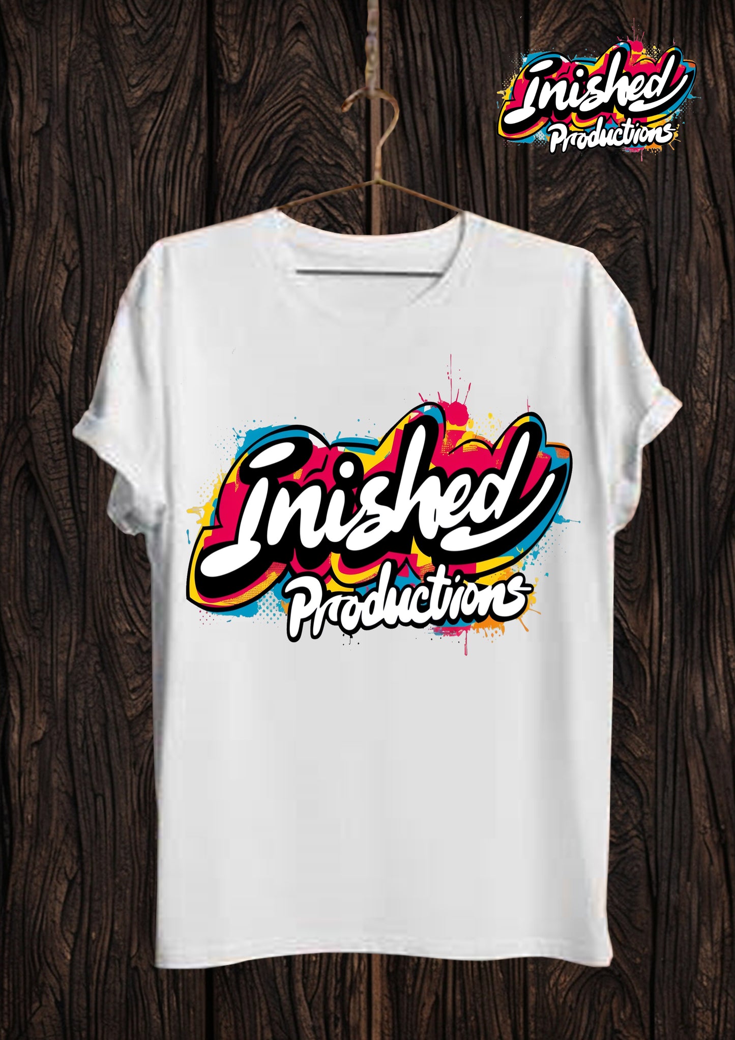 Inished logo white Unisex short sleeve t-shirt 64