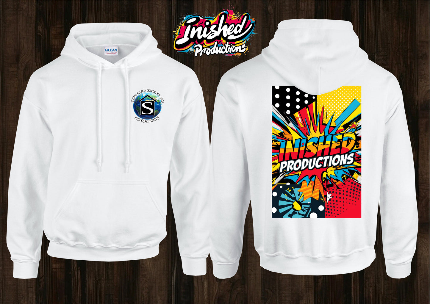 alternate logo unisex white hooded top 63