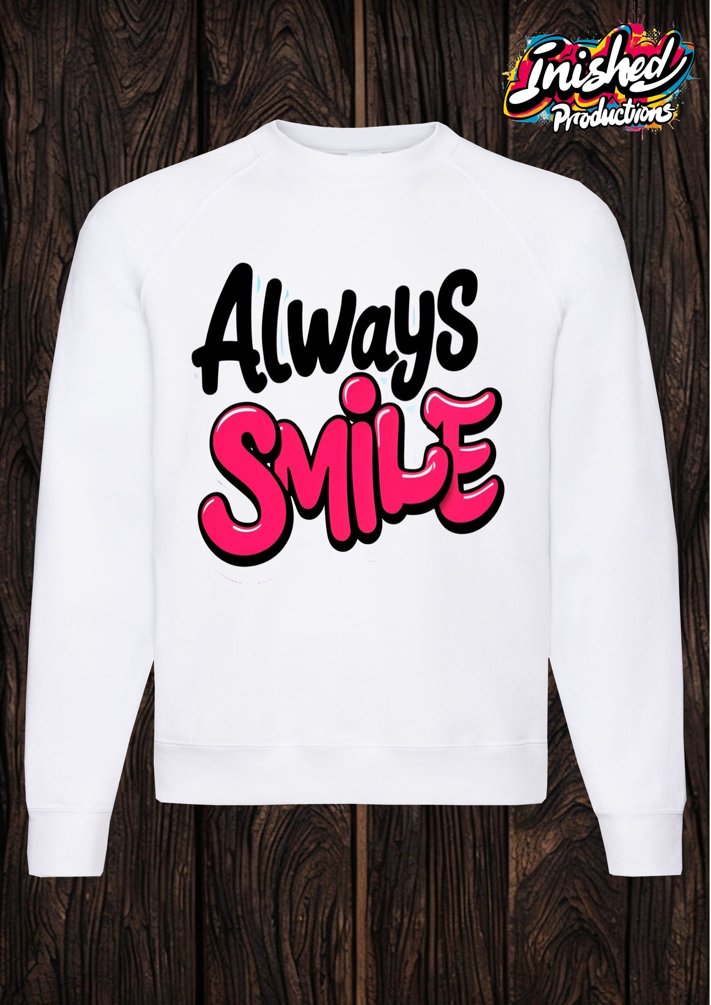 Just Matilda Always smile unisex white kids sweatshirt 68