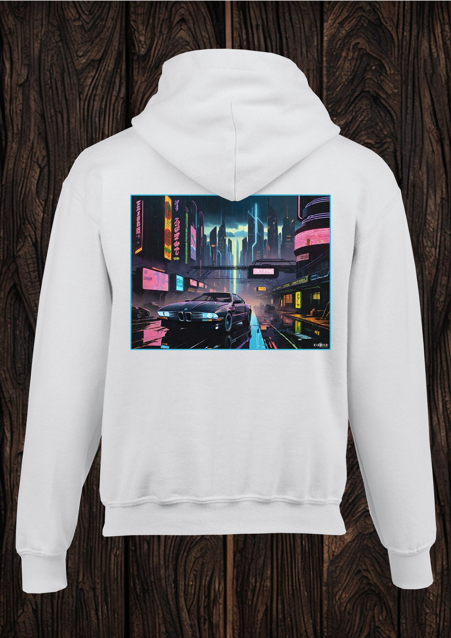 Future car unisex white hooded top 94