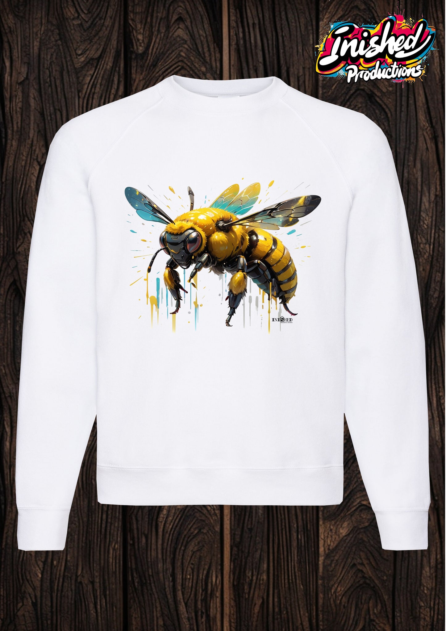 Bee have unisex white Classic Sweatshirt 09
