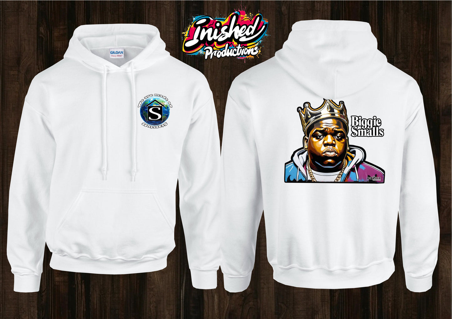 Biggie Smalls unisex white hooded top 89