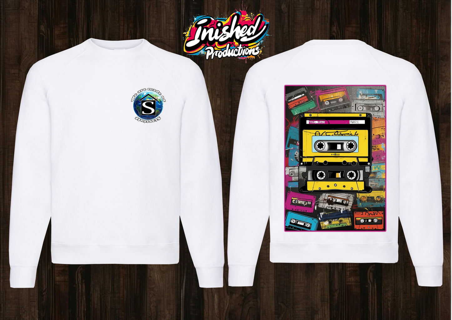 Cassette graffiti white unisex Classic Sweatshirt 42