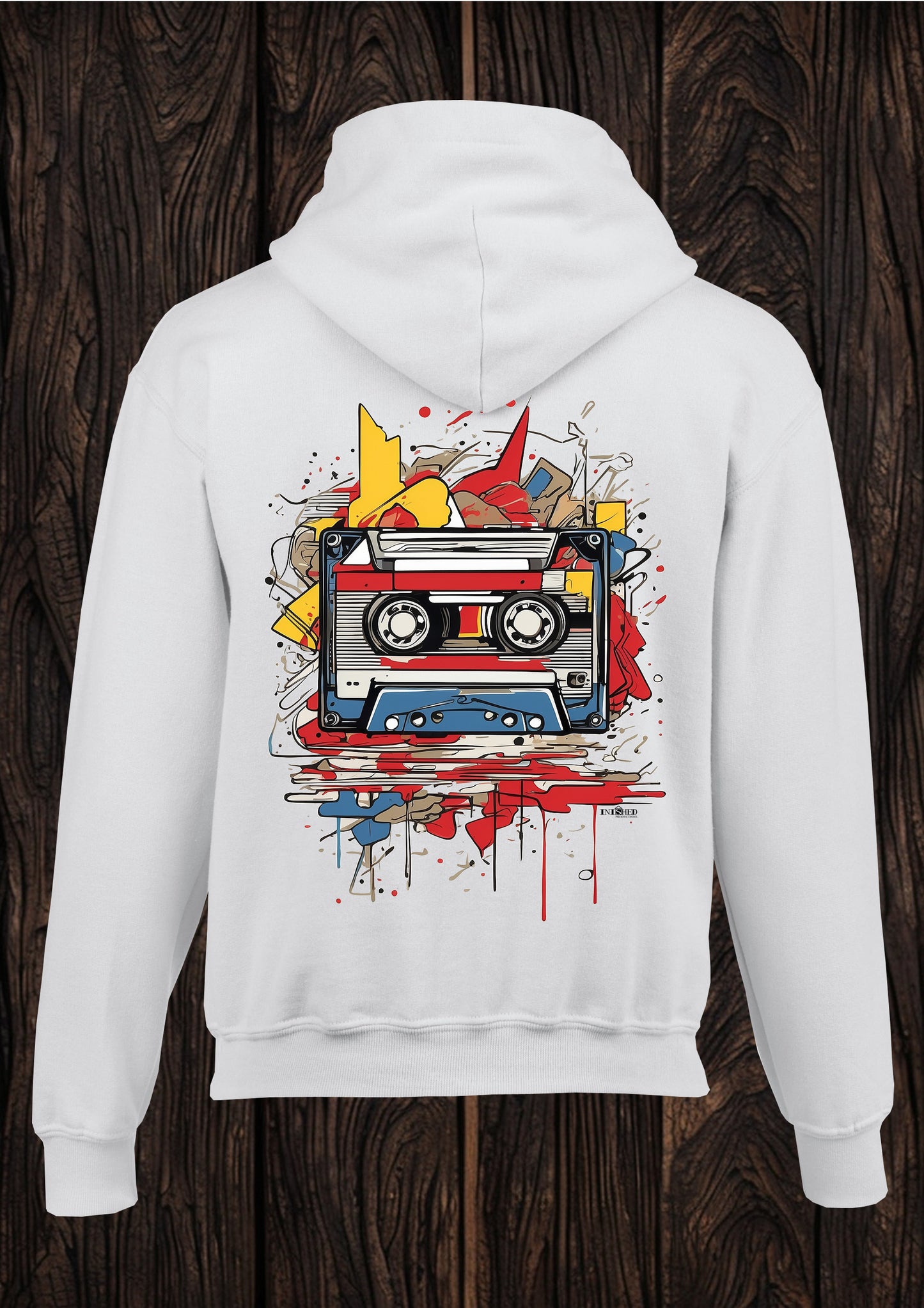 Lichtenstein cassette tape unisex white hooded top 122