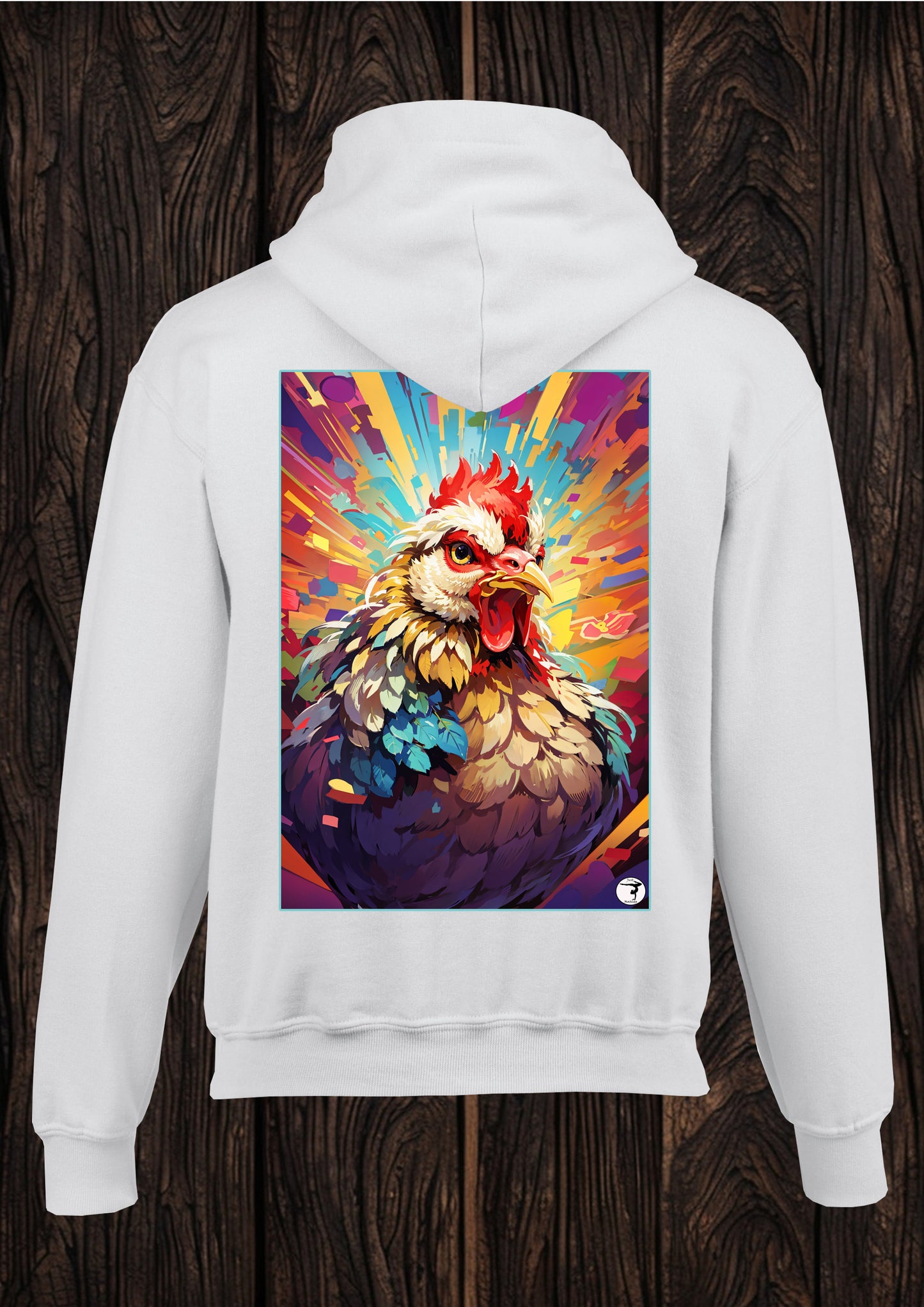 Just Matilda Just chicken unisex white kids Hooded top 69