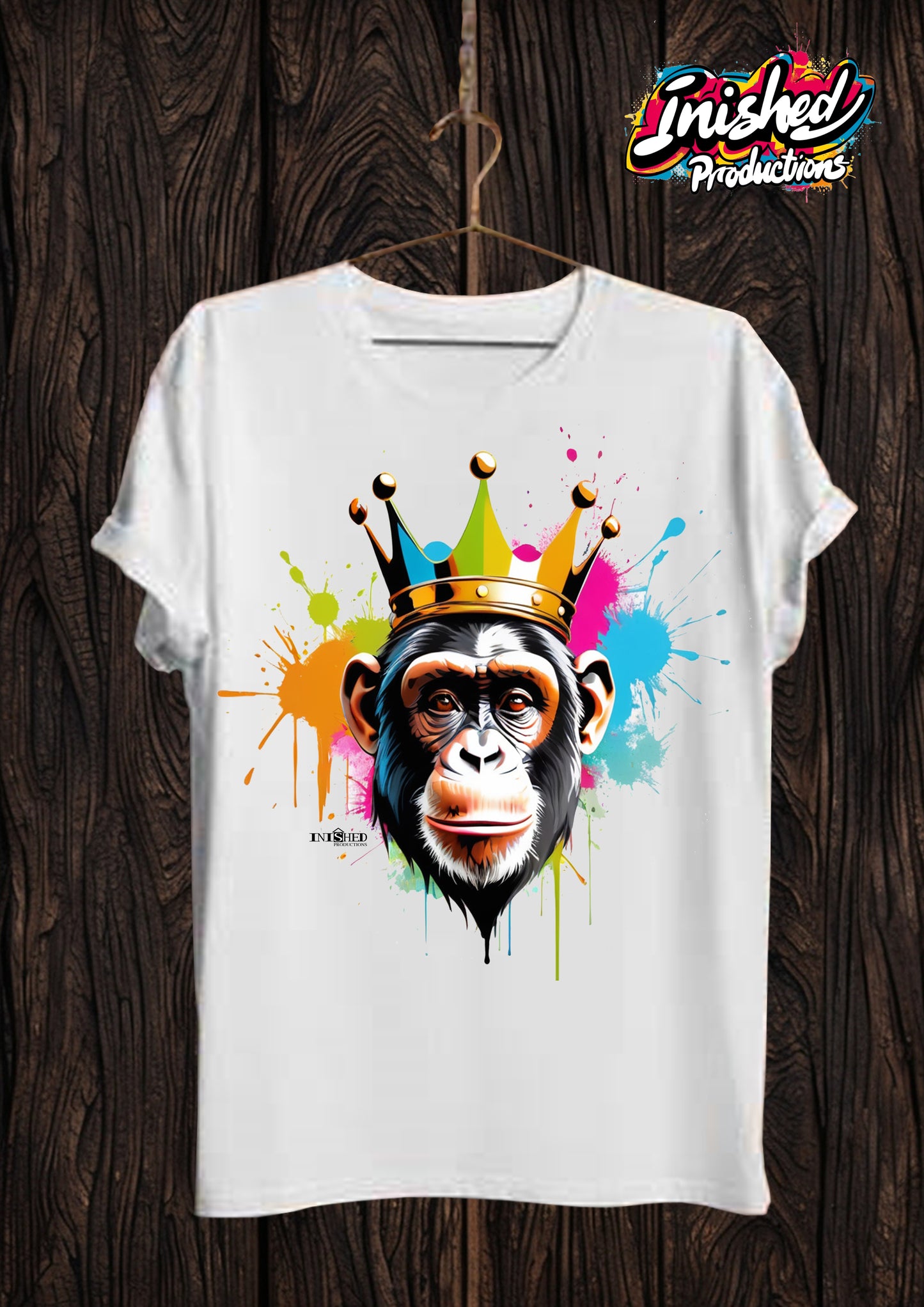 Chimp Crown white Unisex short sleeve t-shirt 14