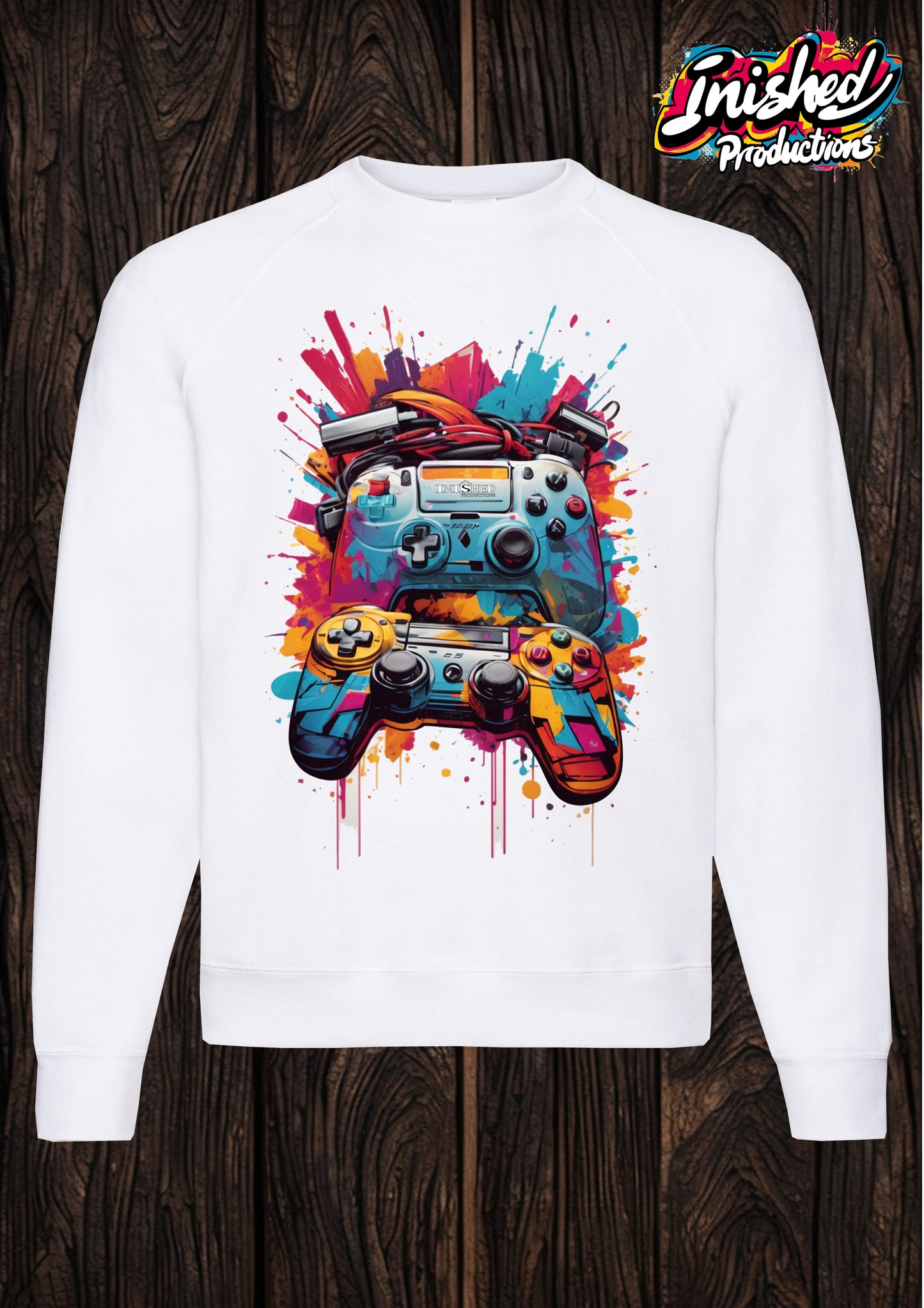 Console controller graffiti white unisex Classic Sweatshirt 46
