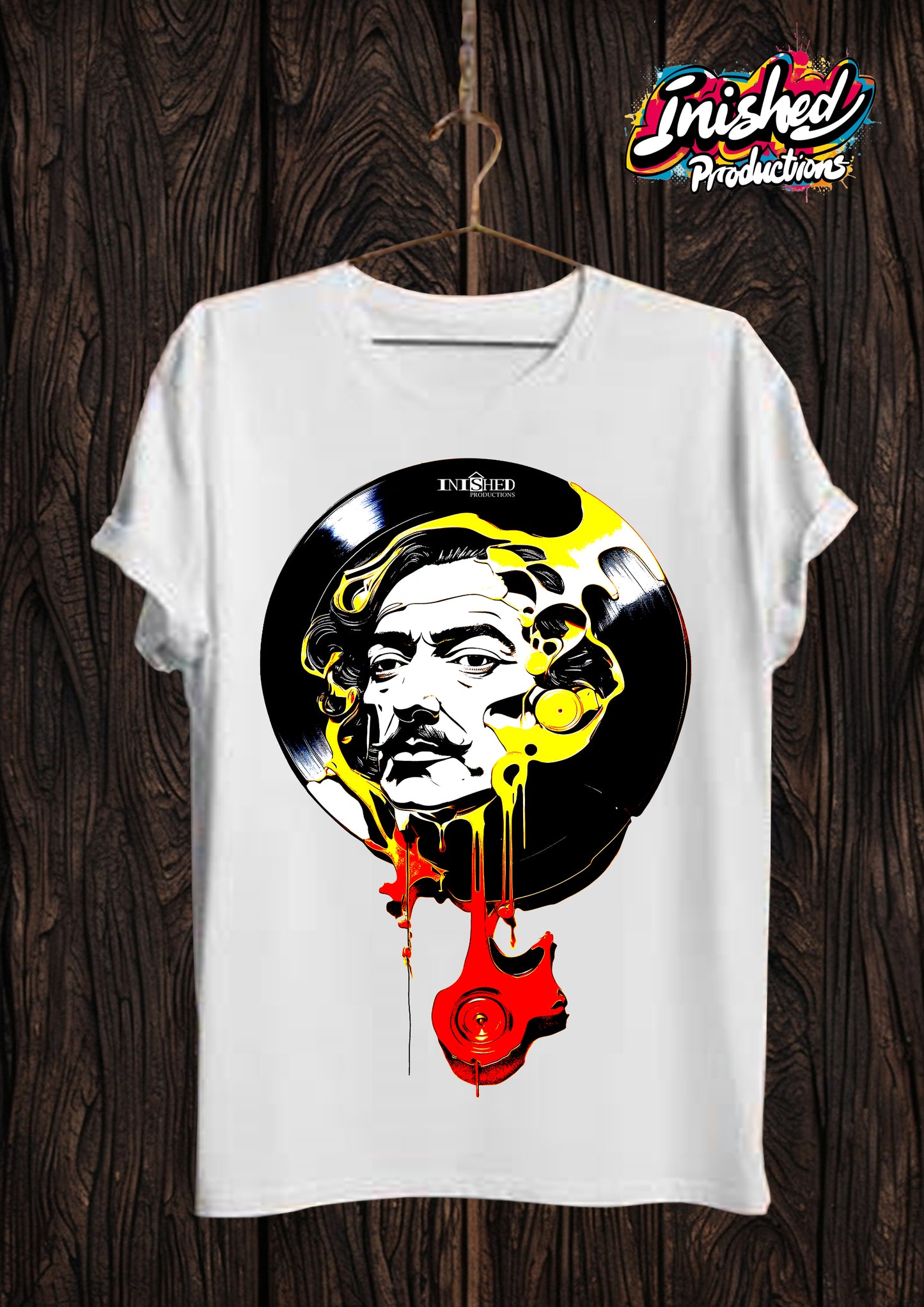 Dali Record face white Unisex short sleeve t-shirt 26