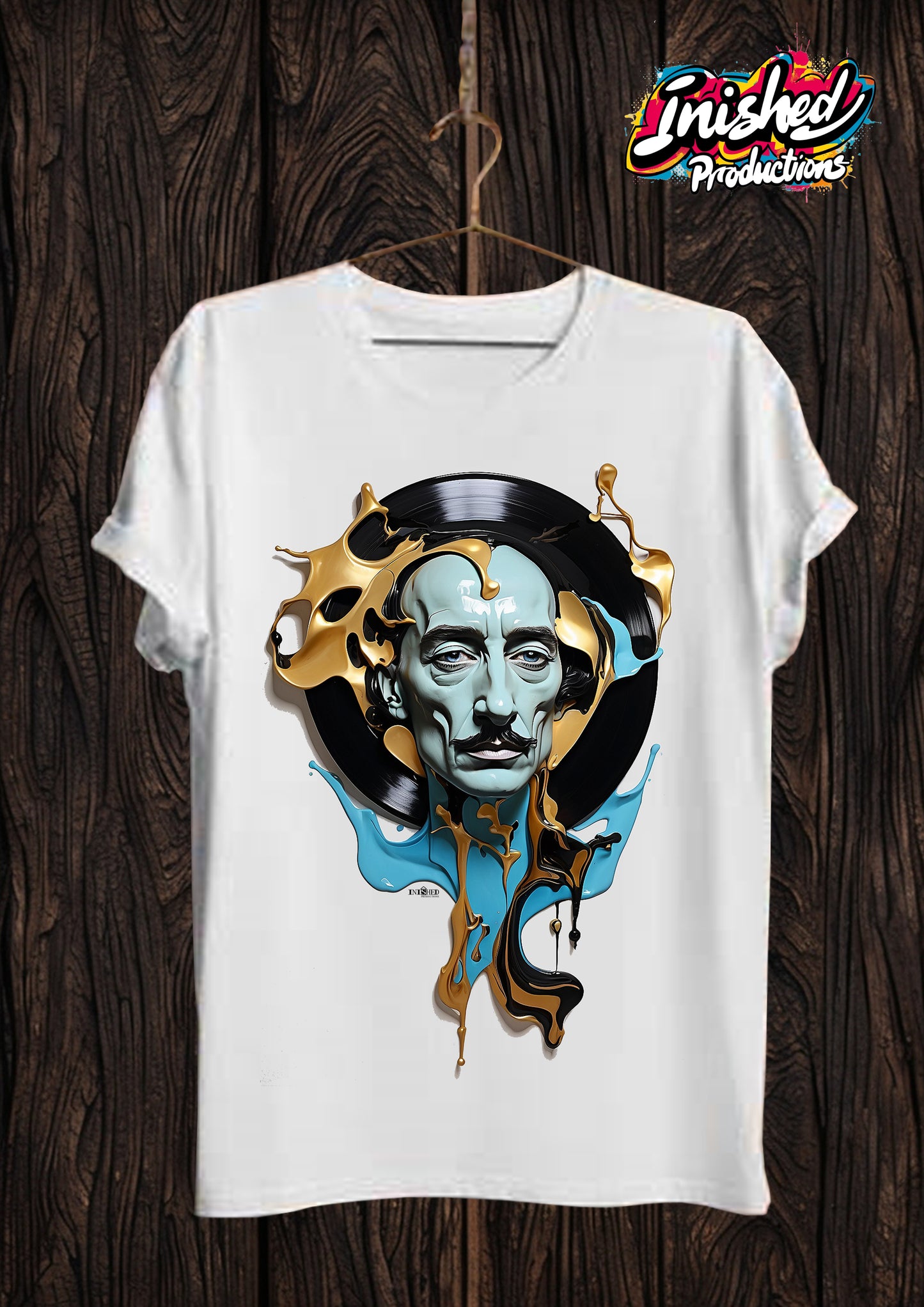 Dali Record face white Unisex short sleeve t-shirt 25