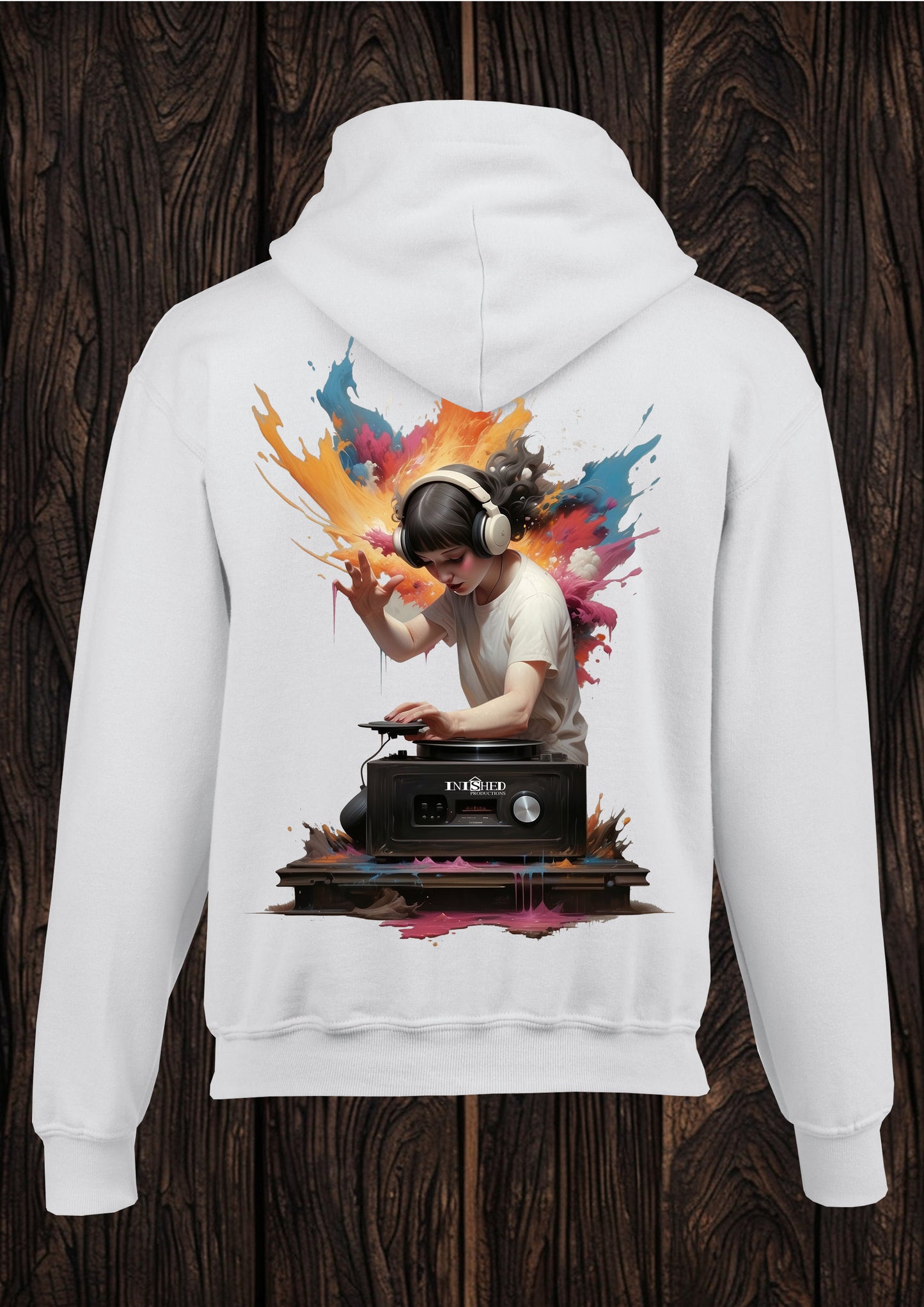 Dark arts stereo unisex white hooded top 17
