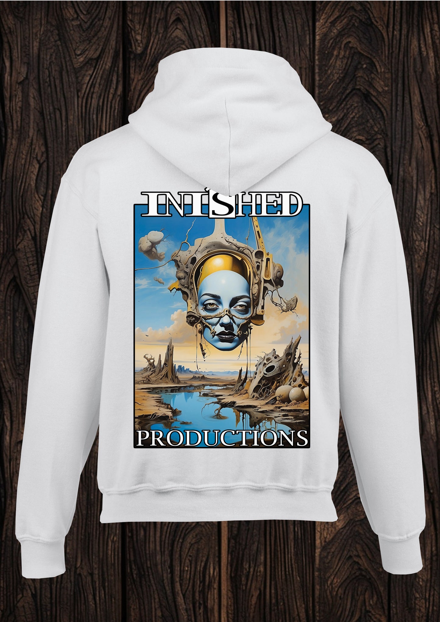 Dali apocalyptic face unisex white hooded top 30