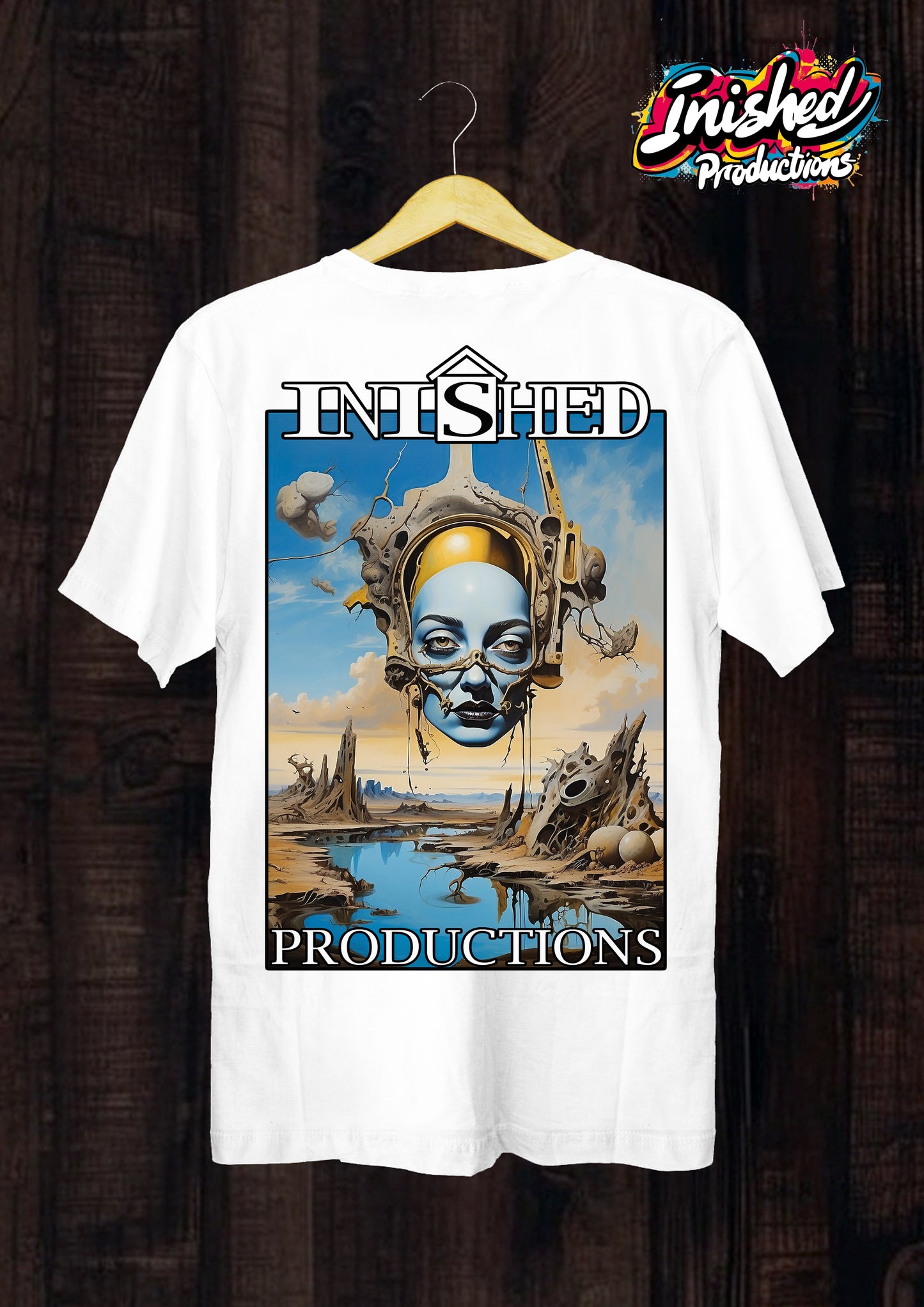 Dali apocalyptic face white Unisex short sleeve t-shirt 30