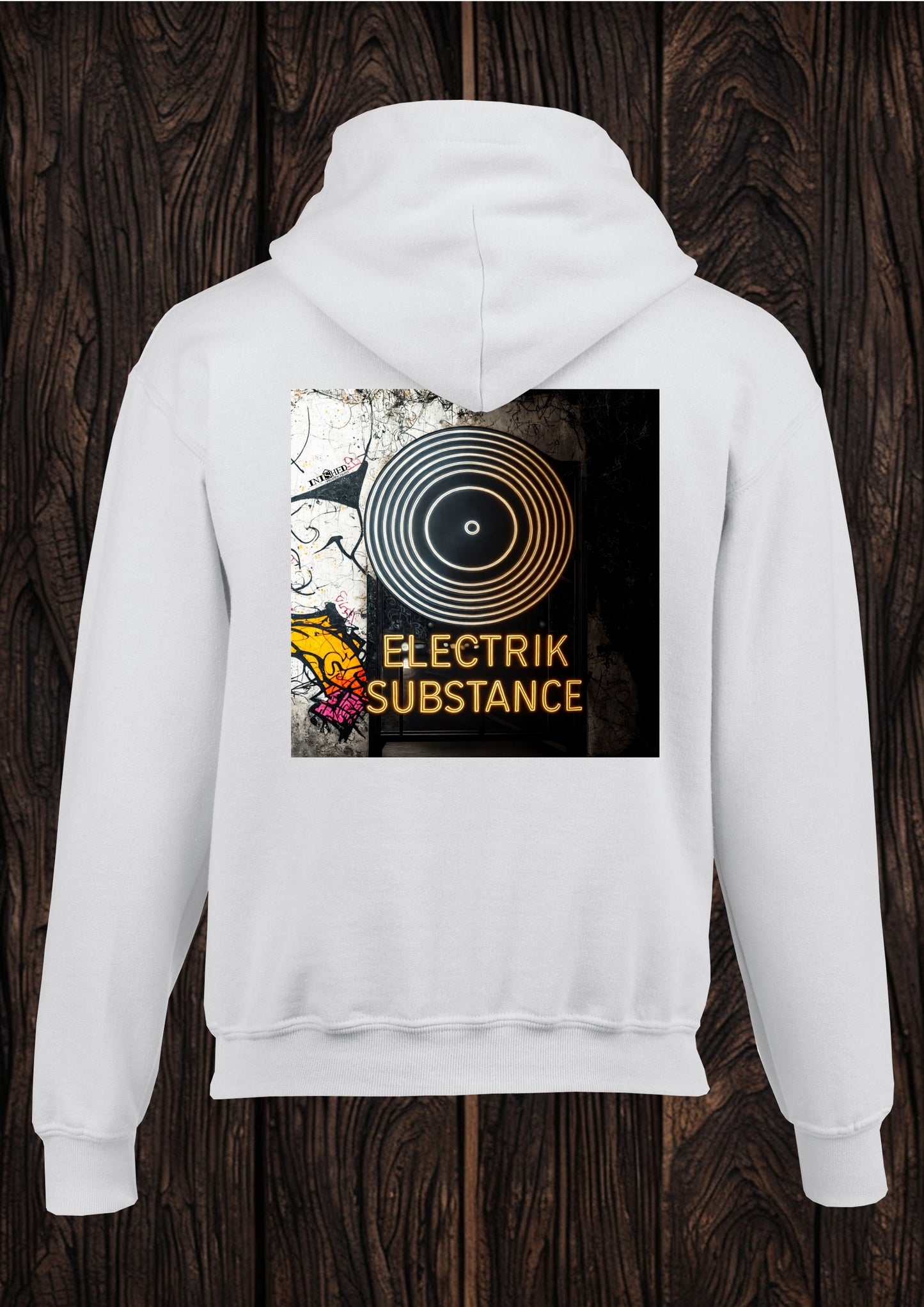Electrik Substance Style 12 unisex white hooded top