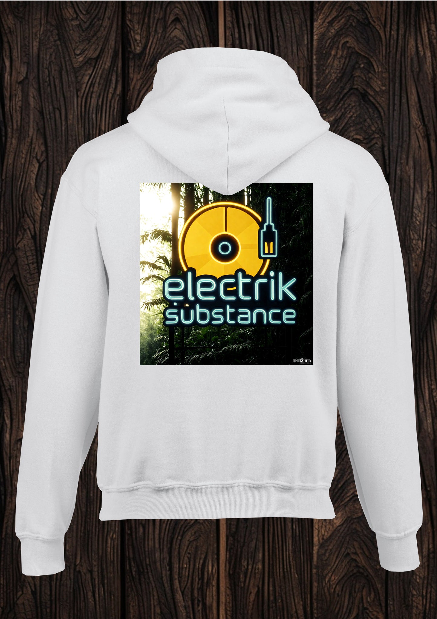 Electrik Substance Style 13 unisex white hooded top