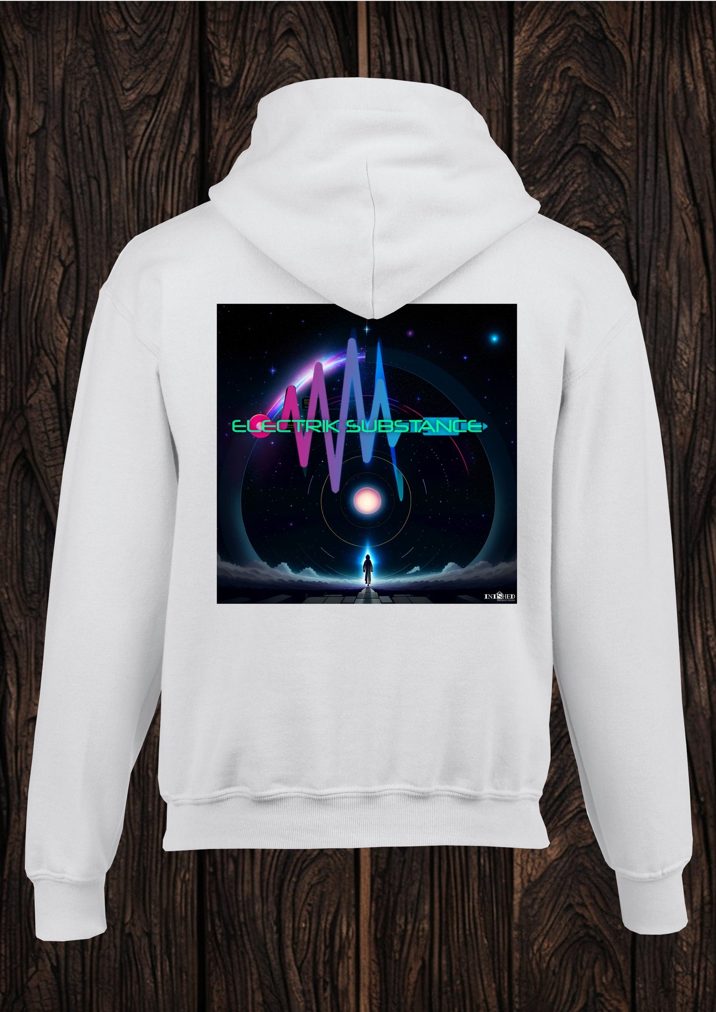 Electrik Substance Style 5 unisex white hooded top
