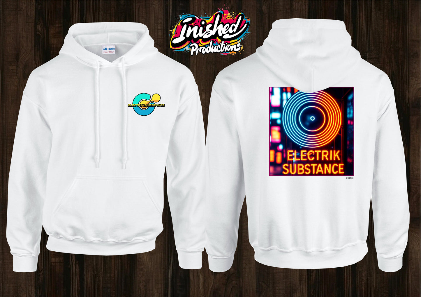 Electrik Substance Style 11 unisex white hooded top