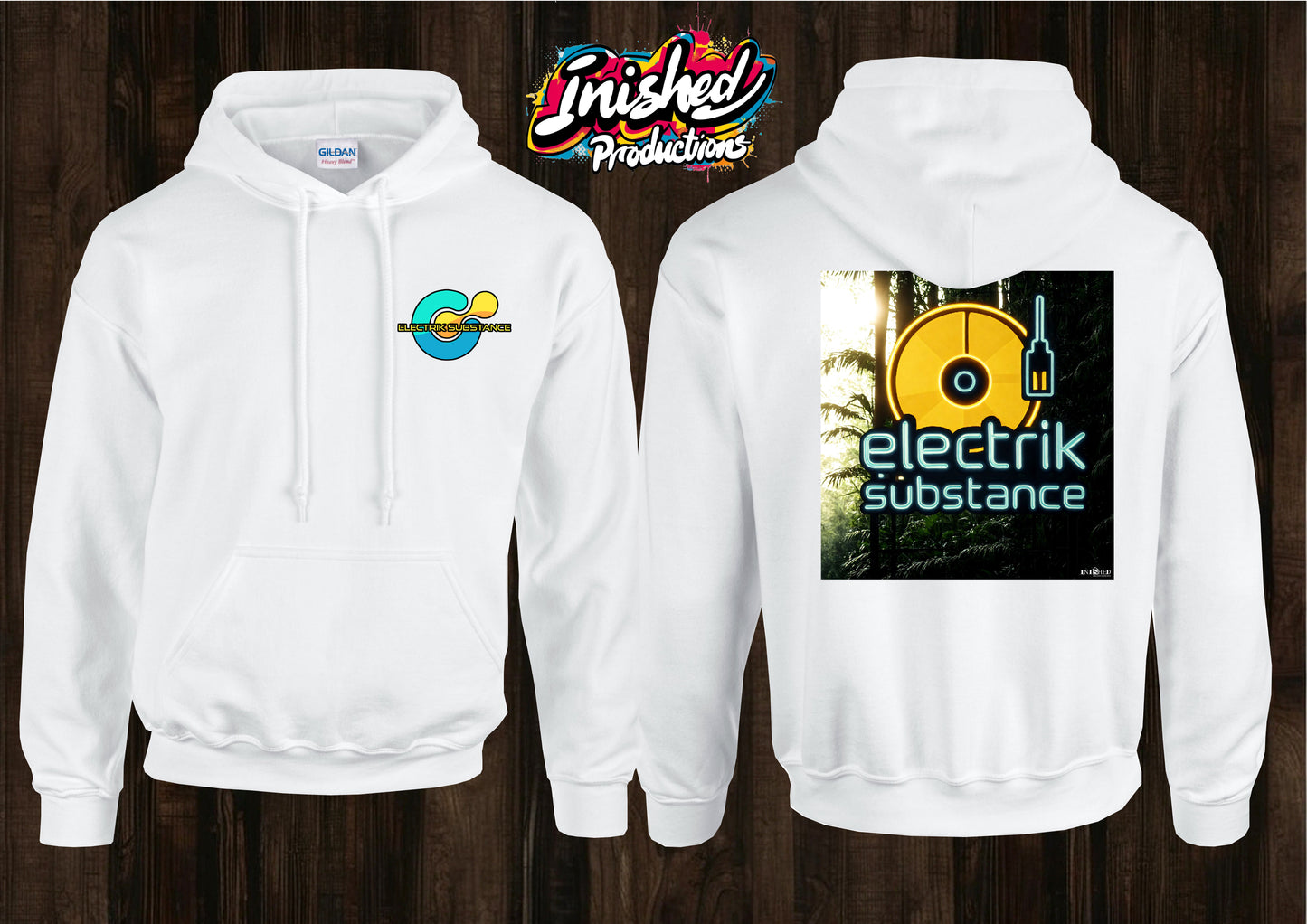 Electrik Substance Style 13 unisex white hooded top