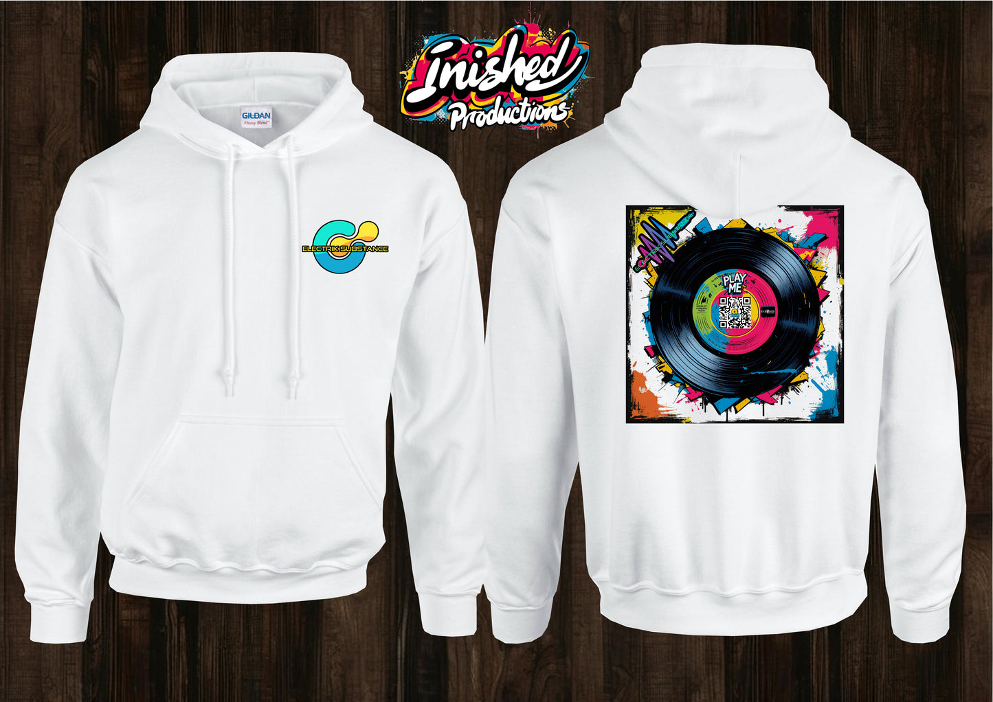 Electrik Substance Style 15 Interactive unisex white hooded top