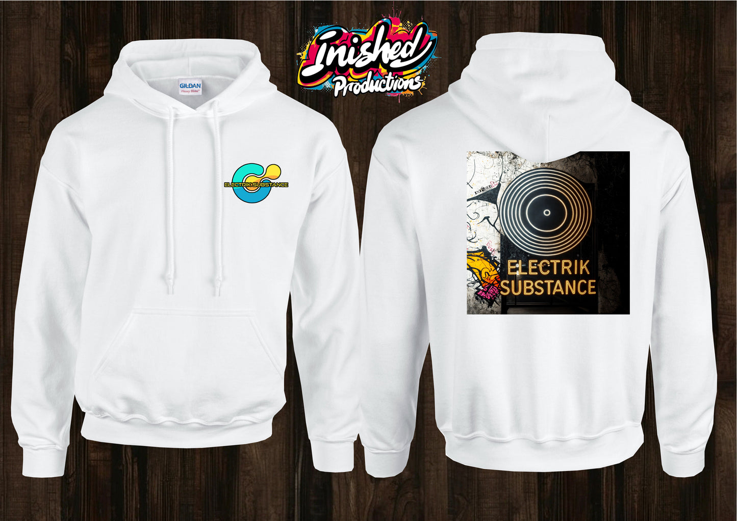 Electrik Substance Style 12 unisex white hooded top