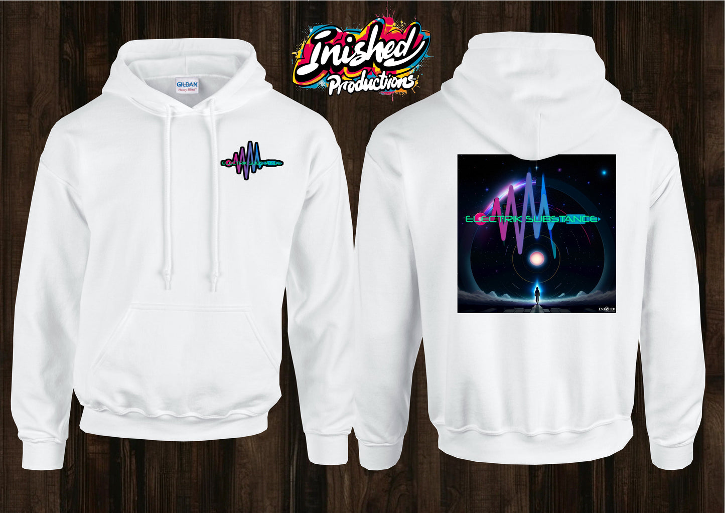 Electrik Substance Style 5 unisex white hooded top