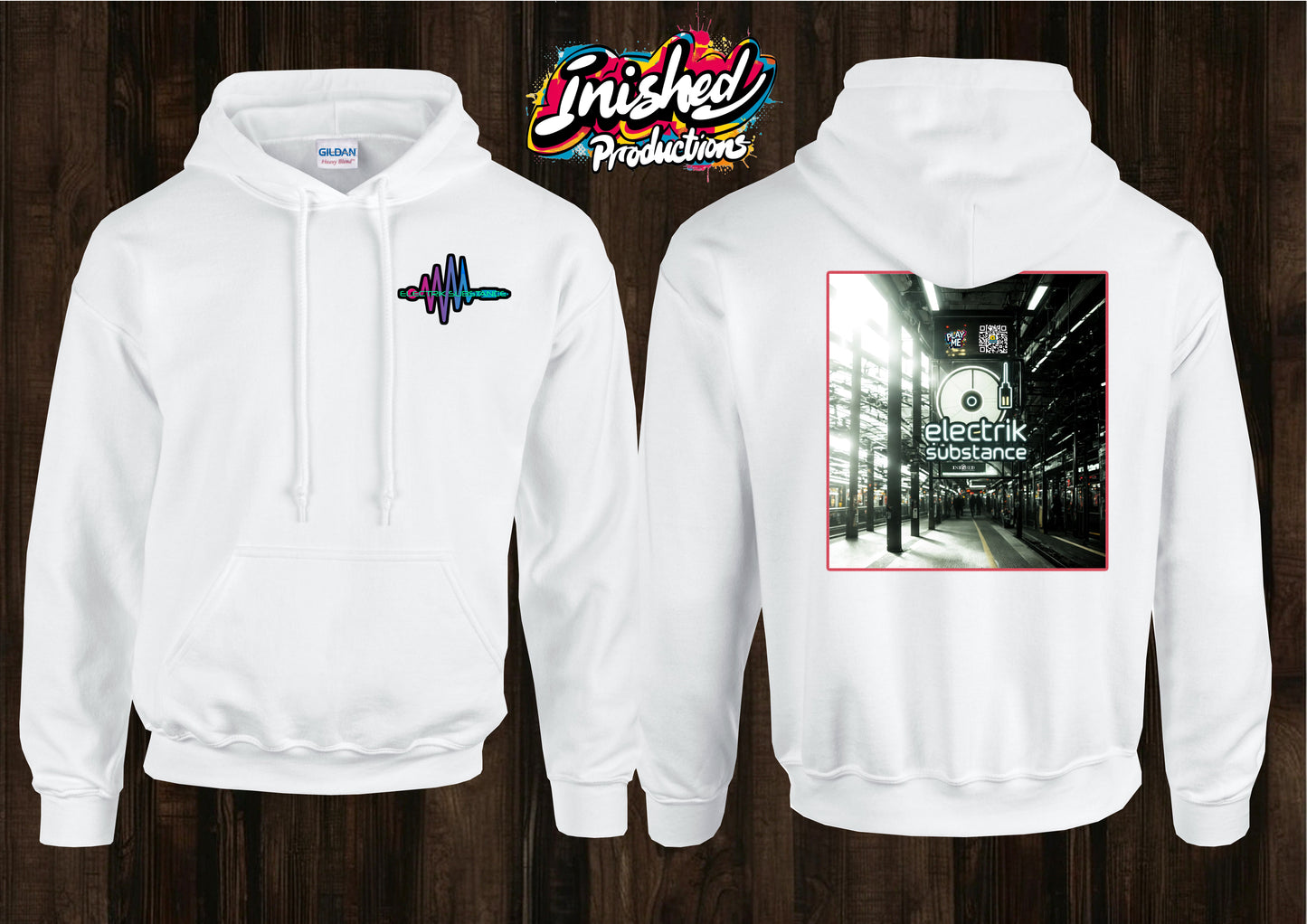 Electrik Substance Style 6 Interactive unisex white hooded top