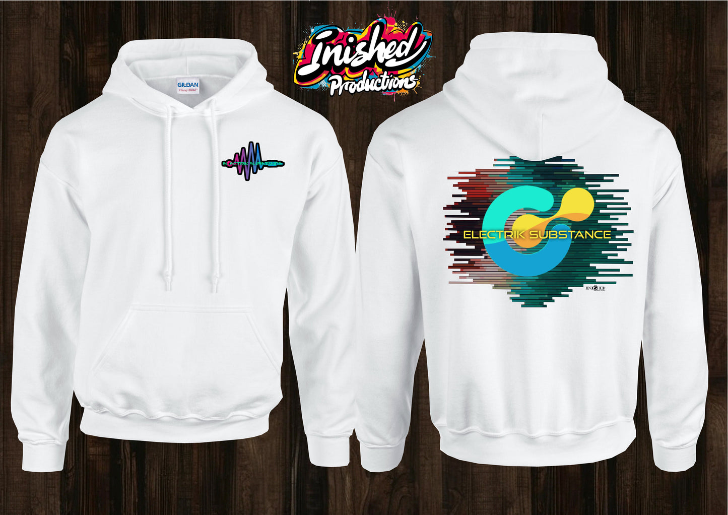Electrik Substance Style 7 unisex white hooded top