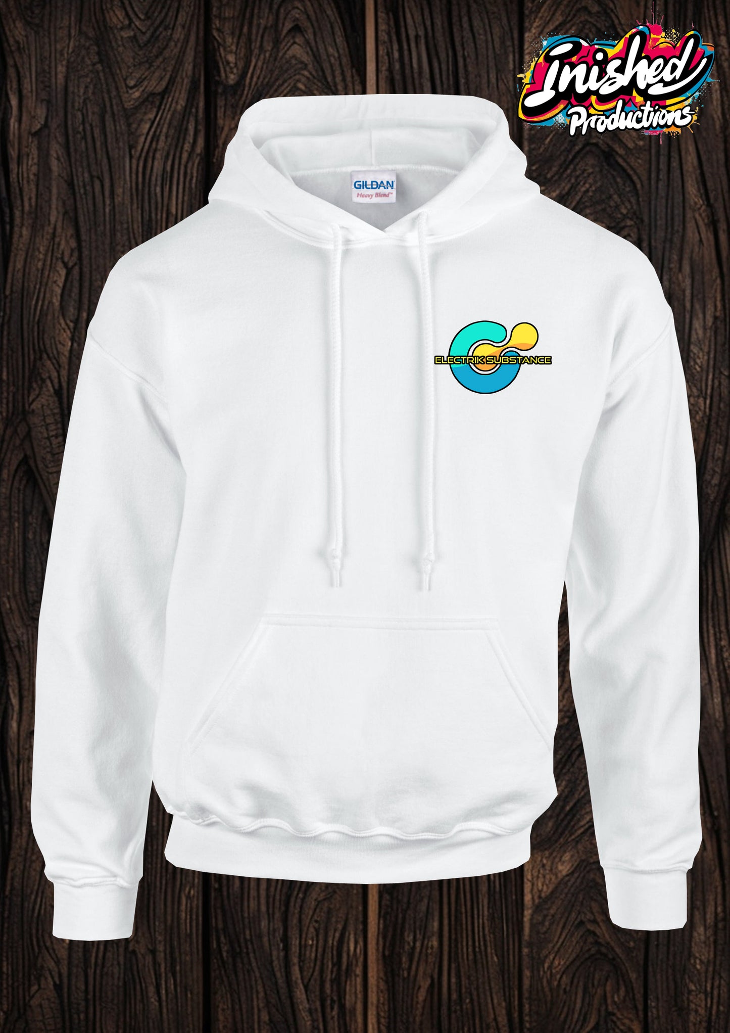 Electrik Substance Style 10 unisex white hooded top
