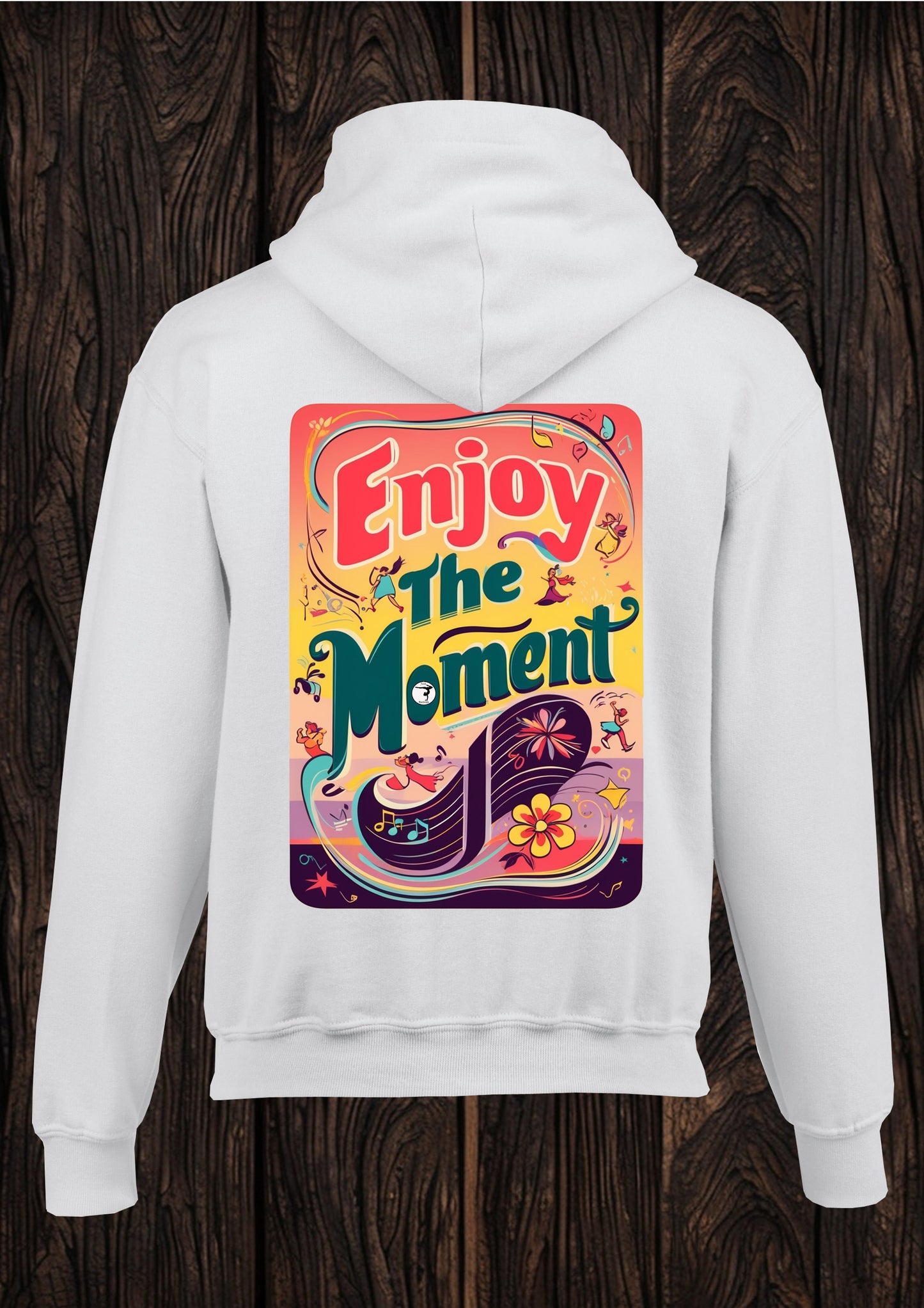 Just Matilda Enjoy the moment unisex white kids Hooded top 70