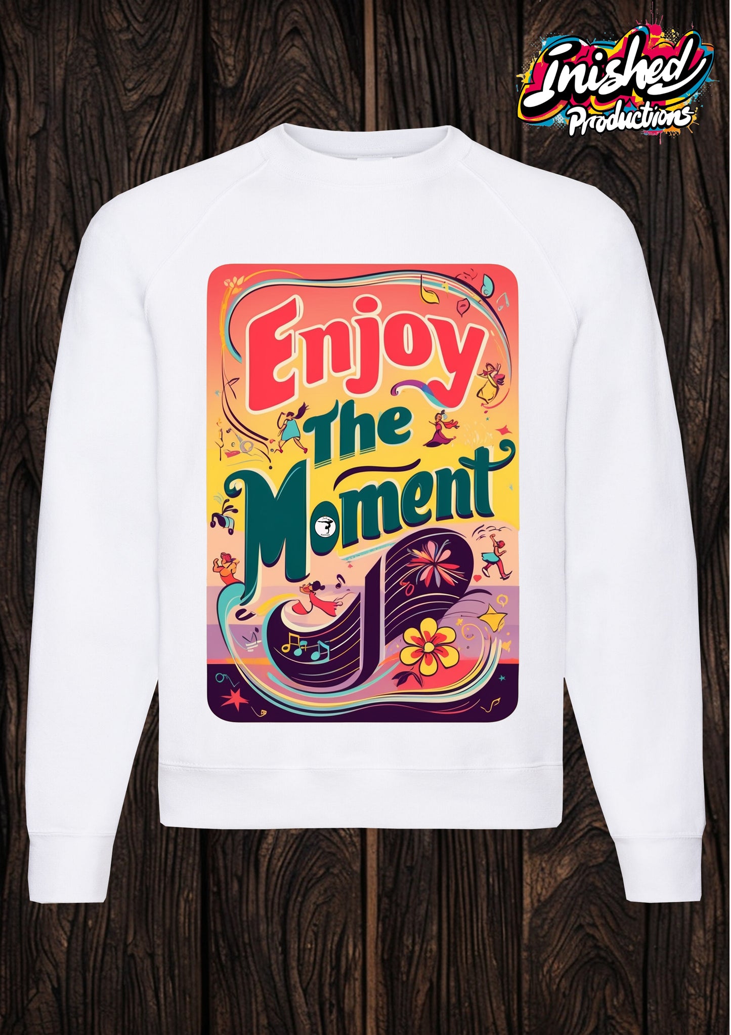 Just Matilda Enjoy the moment unisex white kids sweatshirt 70