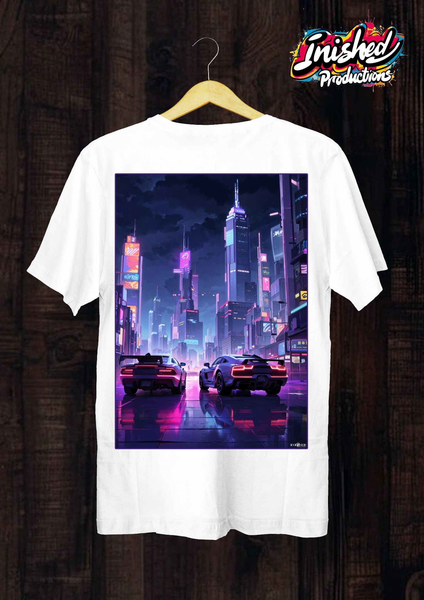 Future car city scape white Unisex short sleeve t-shirt 33
