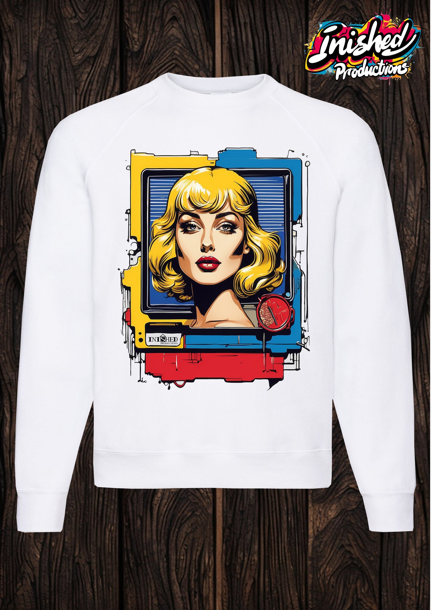 Lichtenstein TV girl white unisex Classic Sweatshirt 123