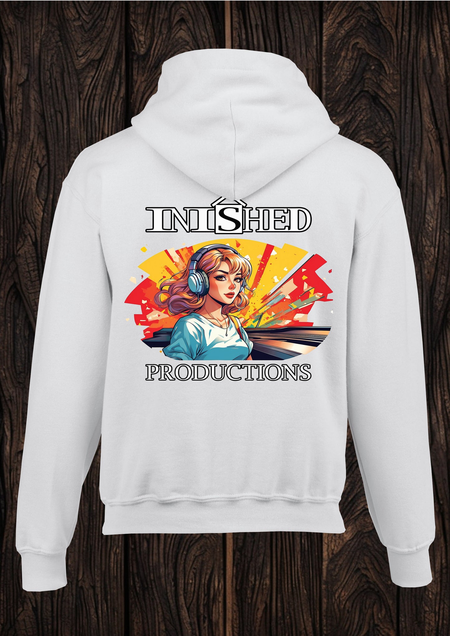 Club night paint splatter unisex white hooded top 58