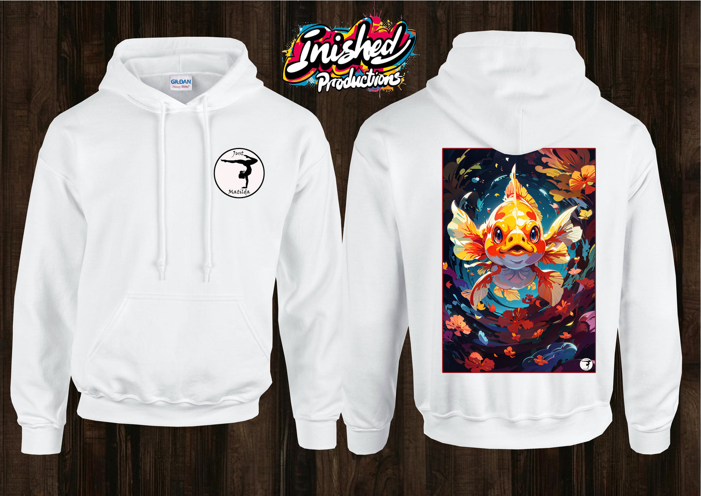 Just Matilda Just gold unisex white kids Hooded top 72