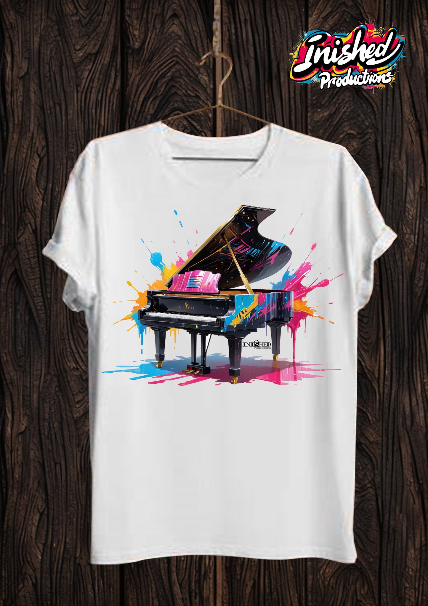 Grand piano white Unisex short sleeve t-shirt 56