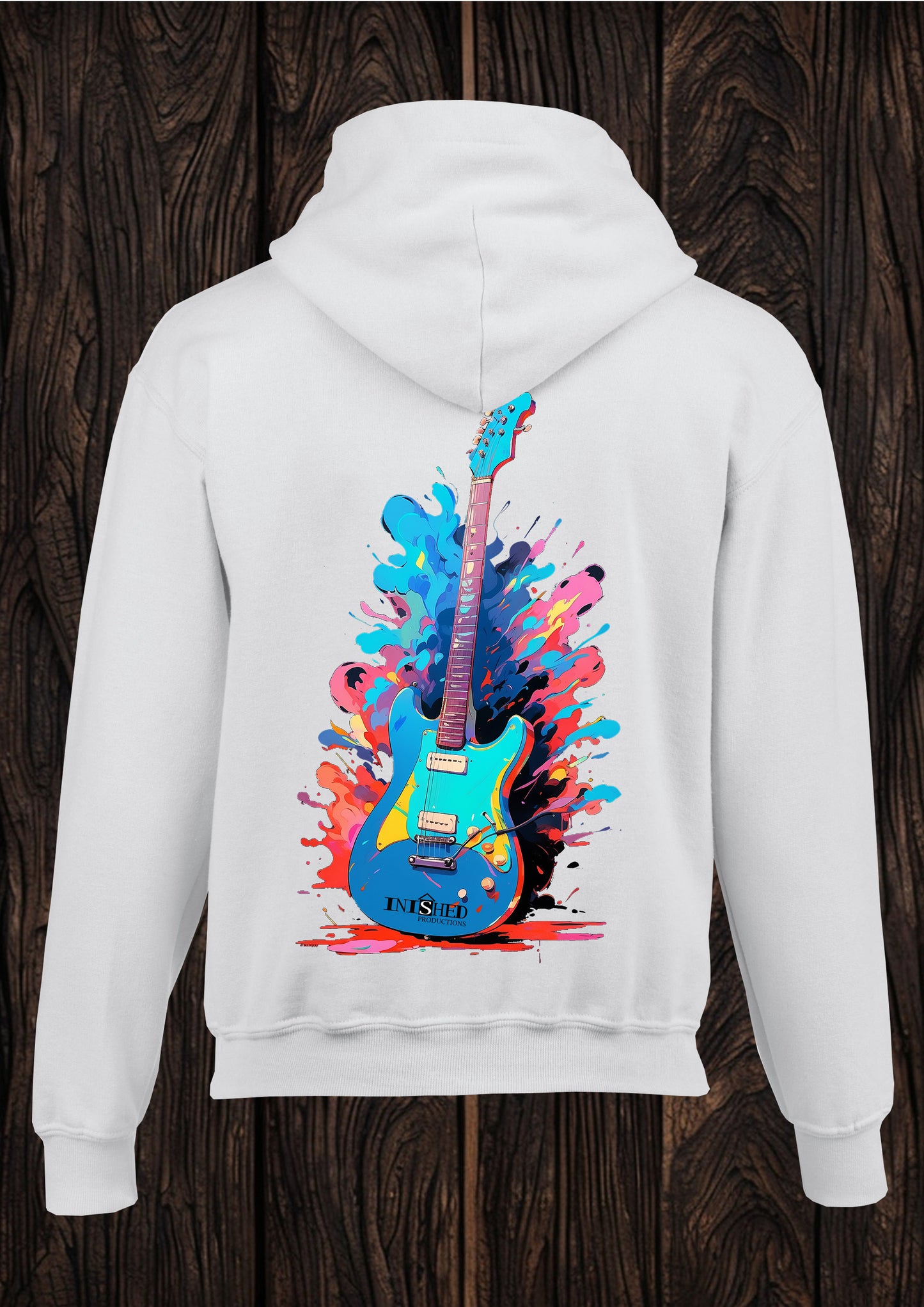 Warhol guitar unisex white hooded top 144